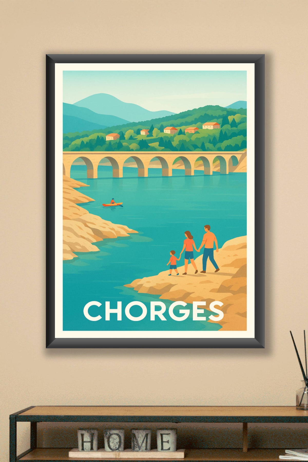 Affiche Chorges — Évasion au bord de l'eau · poster d'art de Chorges