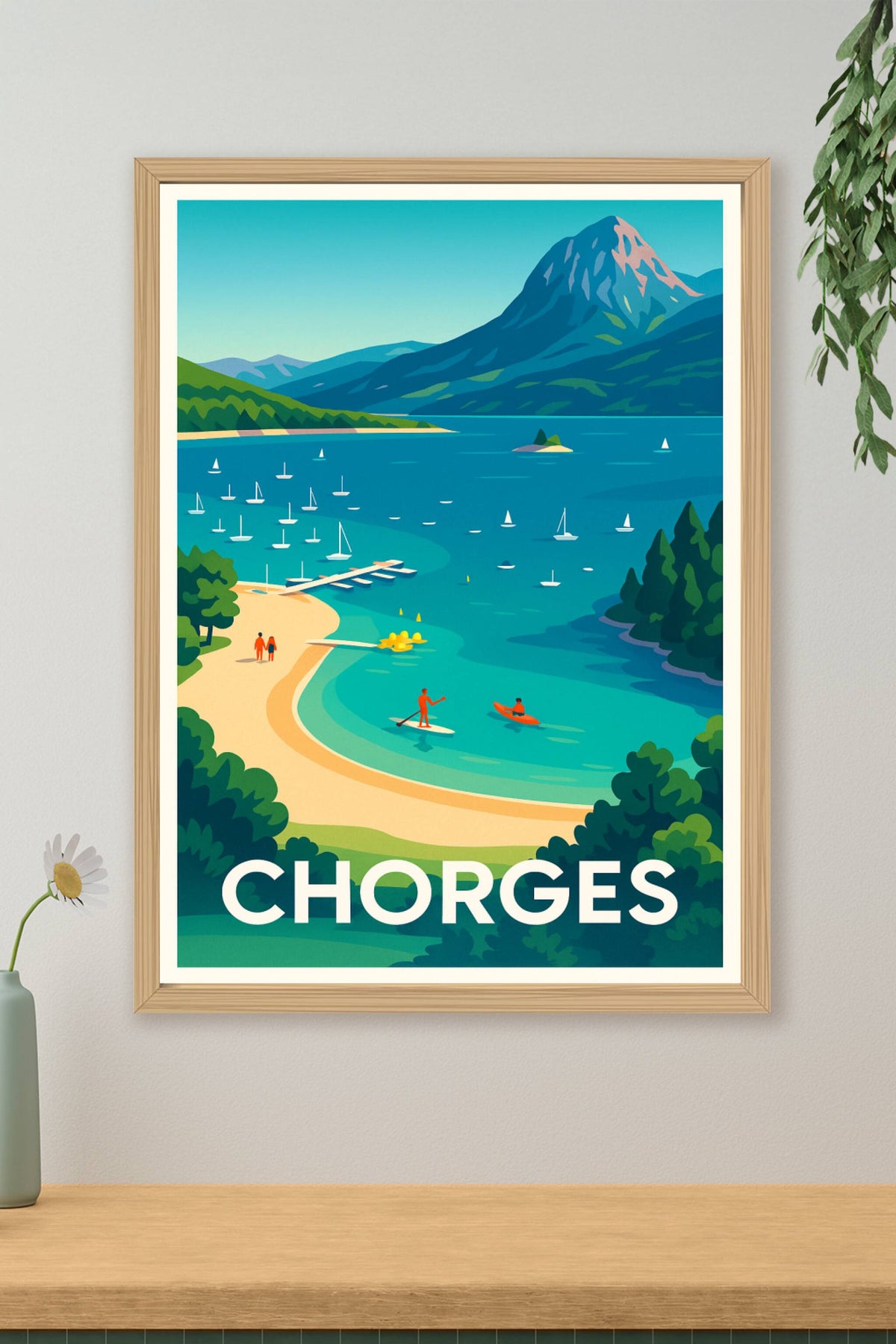 Affiche Chorges — Évasion lacustre en pleine nature · poster d'art de Chorges