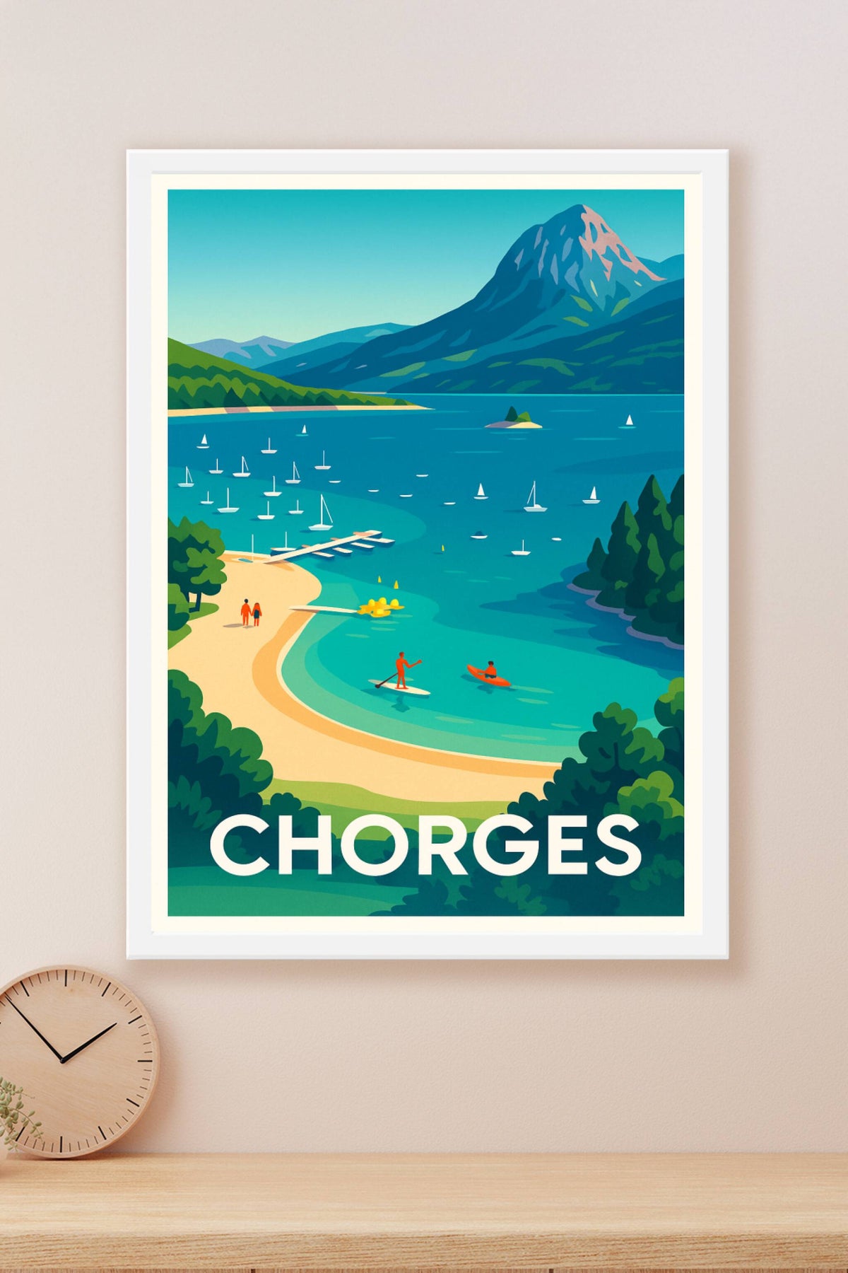 Affiche Chorges — Évasion lacustre en pleine nature · poster d'art de Chorges