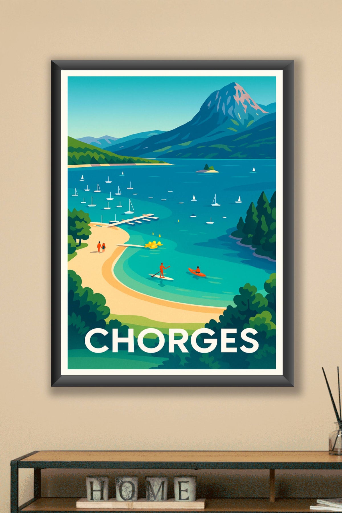 Affiche Chorges — Évasion lacustre en pleine nature · poster d'art de Chorges