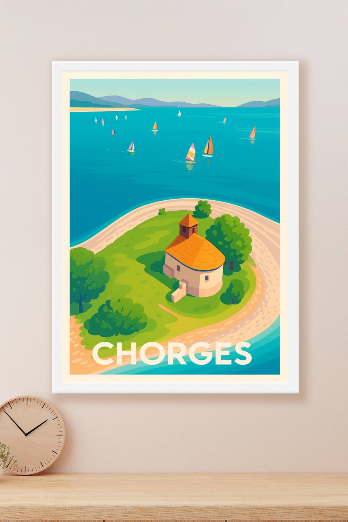 Affiche Chorges — L'évasion au bord de l'eau · poster d'art de Chorges