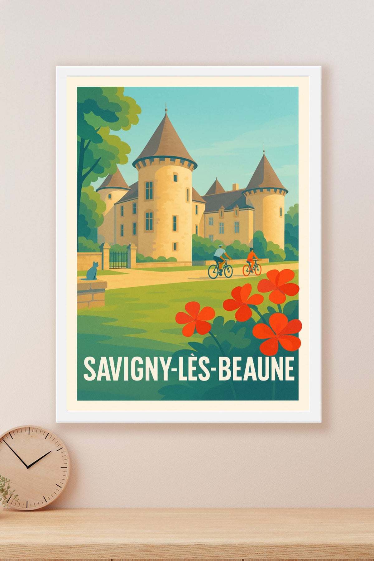 Affiche Savigny-lès-Beaune — Charme et douceur de la Bourgogne · poster d'art de Savigny-lès-Beaune