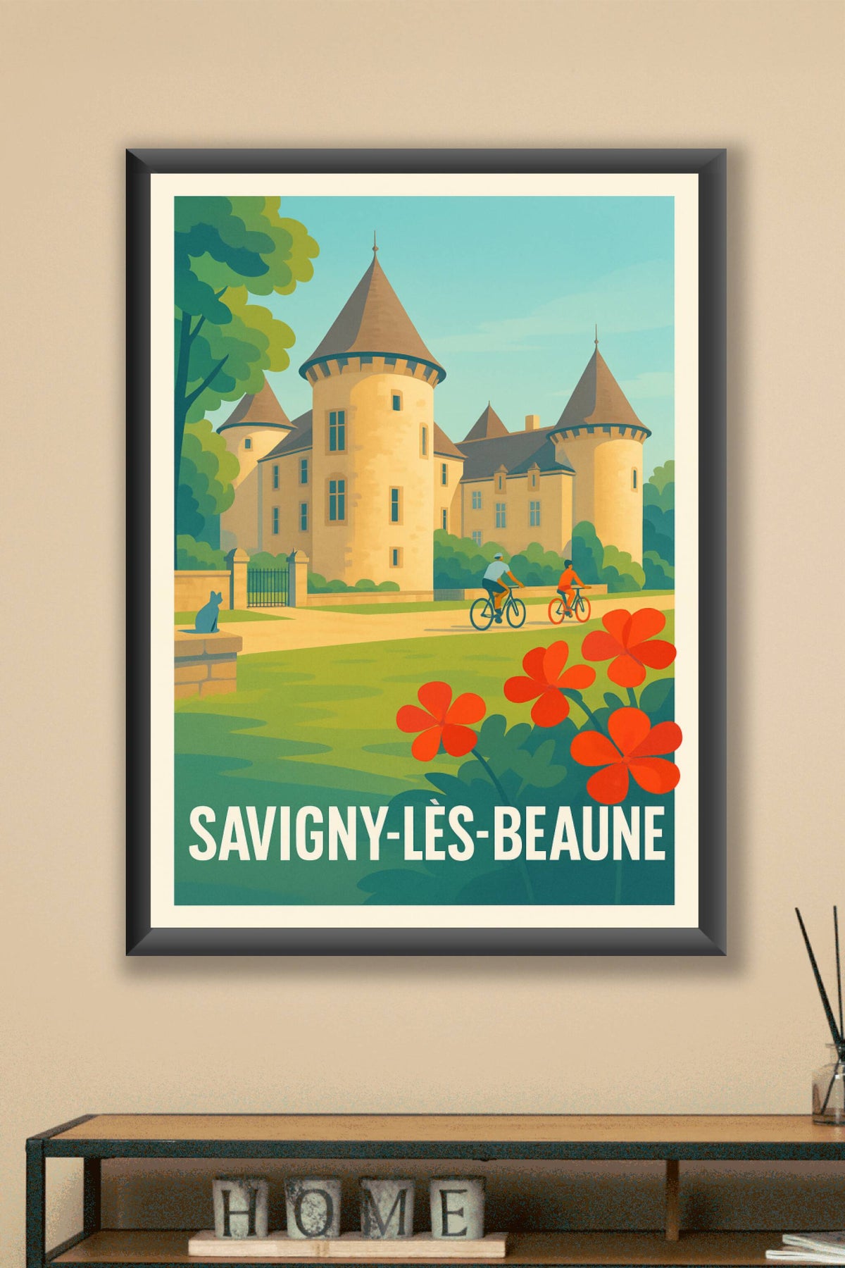 Affiche Savigny-lès-Beaune — Charme et douceur de la Bourgogne · poster d'art de Savigny-lès-Beaune