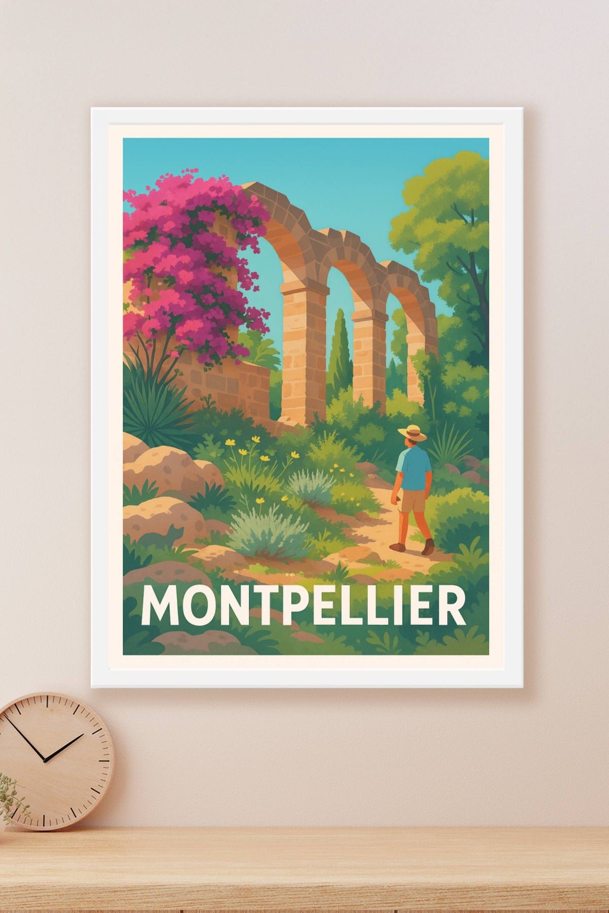 Affiche Montpellier — Flânerie au cœur des vestiges antiques · poster d'art de Montpellier