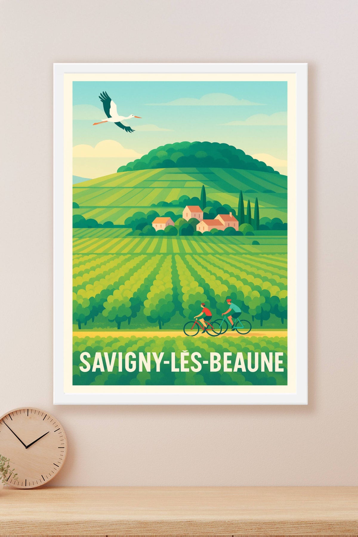 Affiche Savigny-lès-Beaune — Escapade tranquille au cœur des vignobles · poster d'art de Savigny-lès-Beaune