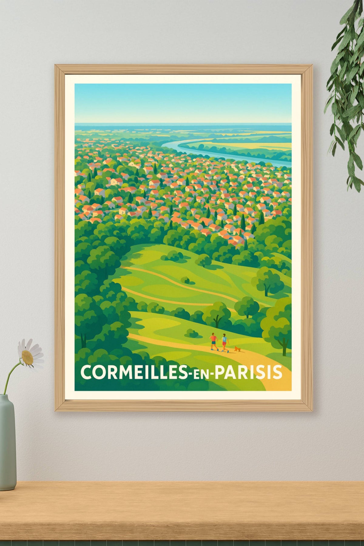 Affiche Cormeilles-en-Parisis — Évasion verte aux portes de Paris · poster d'art de Cormeilles-en-Parisis