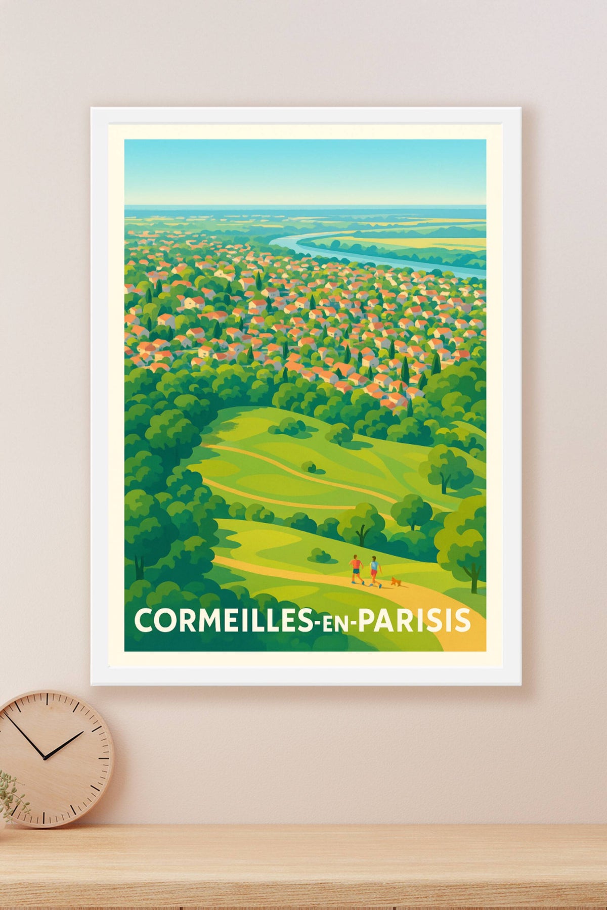 Affiche Cormeilles-en-Parisis — Évasion verte aux portes de Paris · poster d'art de Cormeilles-en-Parisis