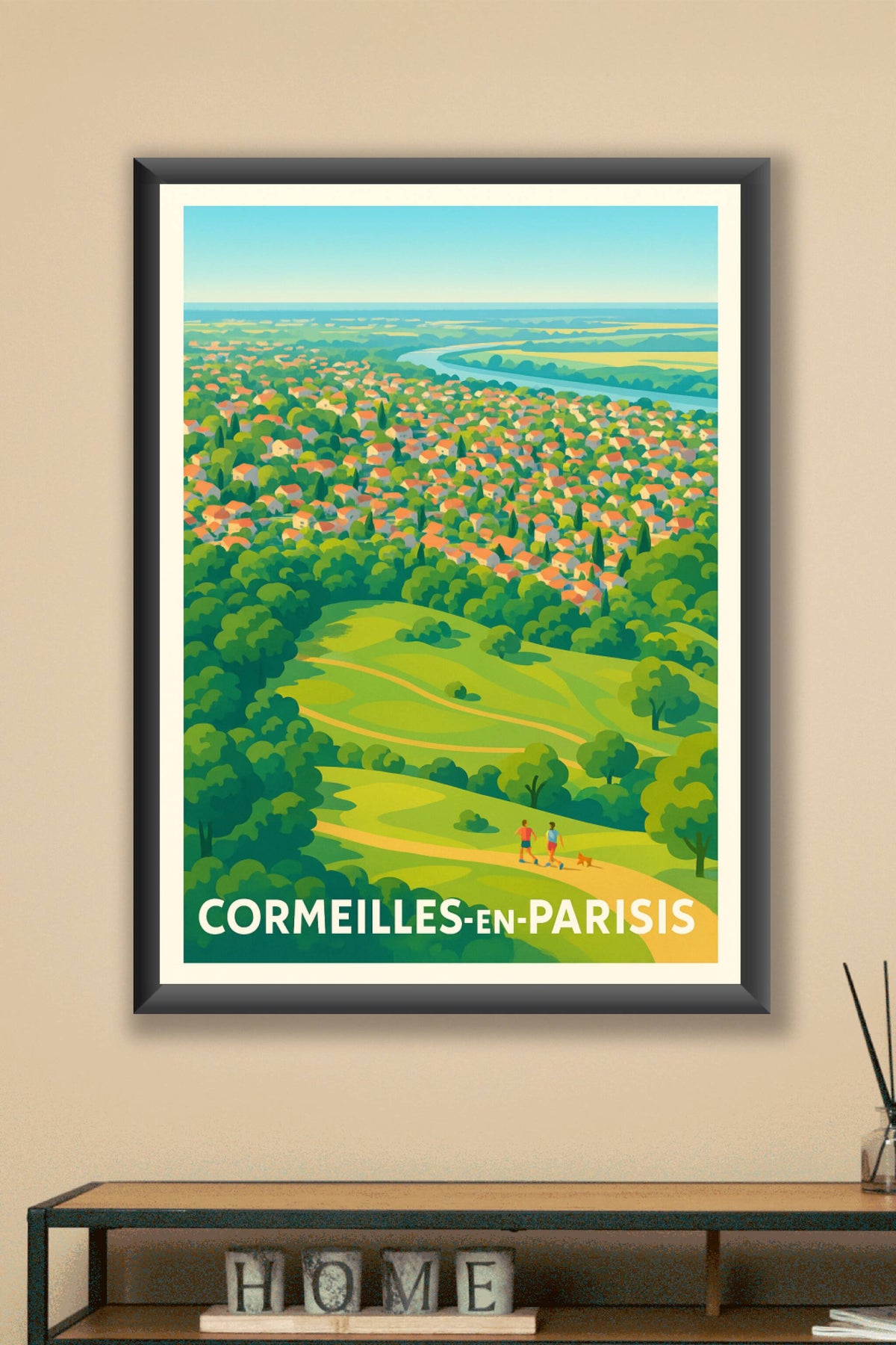 Affiche Cormeilles-en-Parisis — Évasion verte aux portes de Paris · poster d'art de Cormeilles-en-Parisis