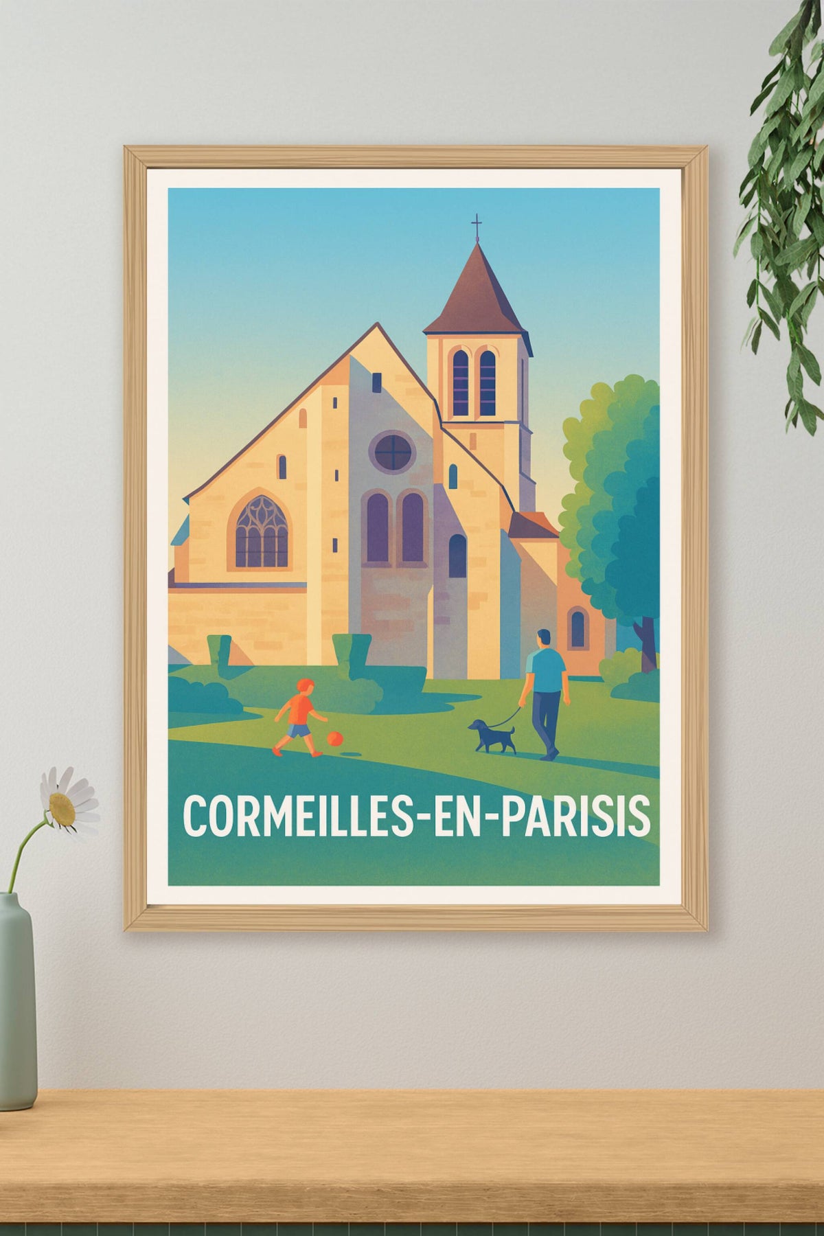 Affiche Cormeilles-en-Parisis — Charme et sérénité au cœur du patrimoine · poster d'art de Cormeilles-en-Parisis