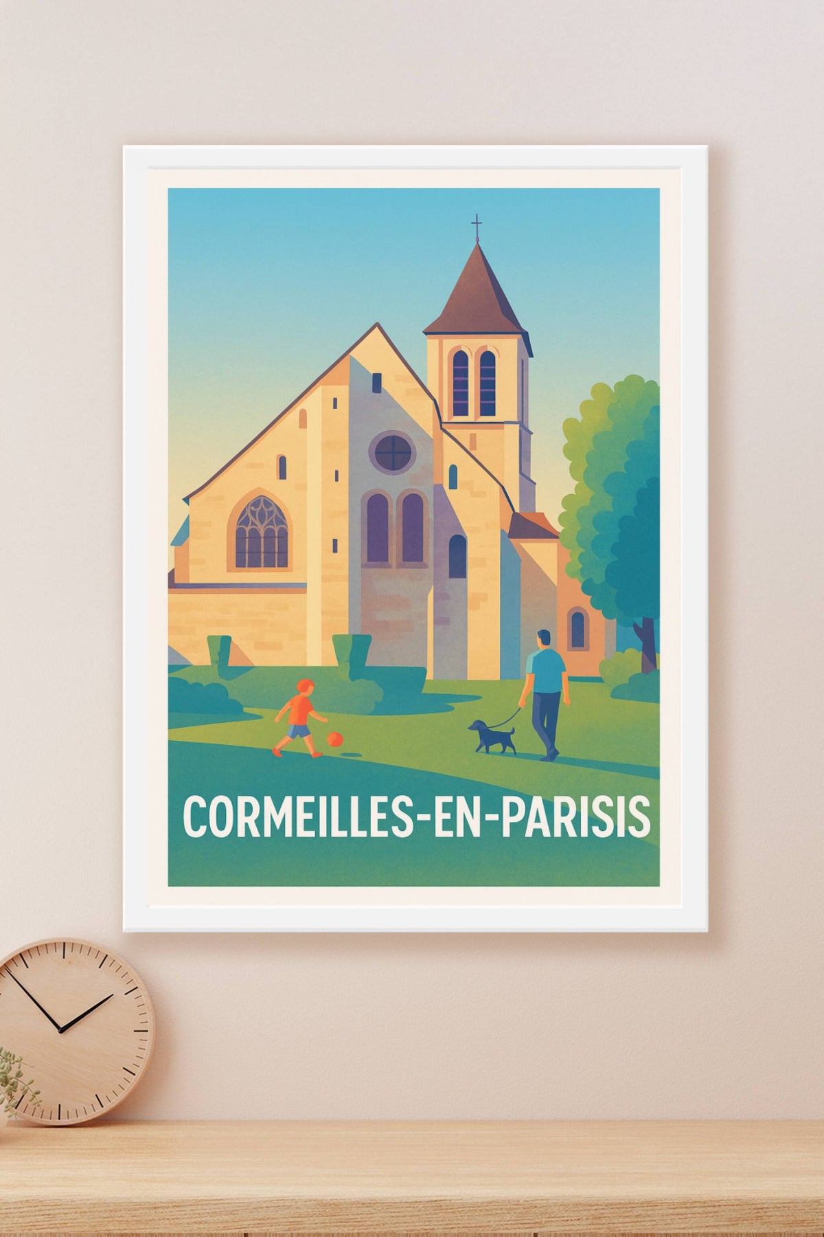 Affiche Cormeilles-en-Parisis — Charme et sérénité au cœur du patrimoine · poster d'art de Cormeilles-en-Parisis