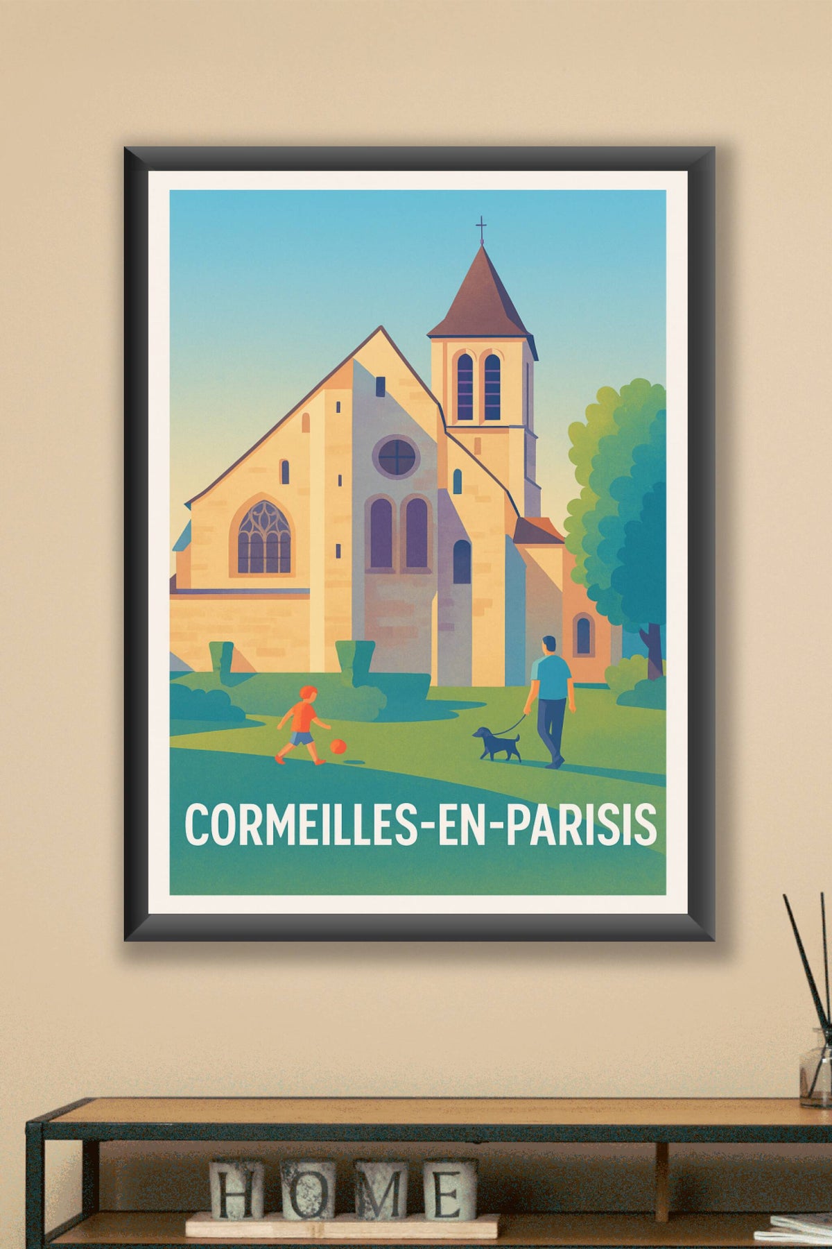 Affiche Cormeilles-en-Parisis — Charme et sérénité au cœur du patrimoine · poster d'art de Cormeilles-en-Parisis