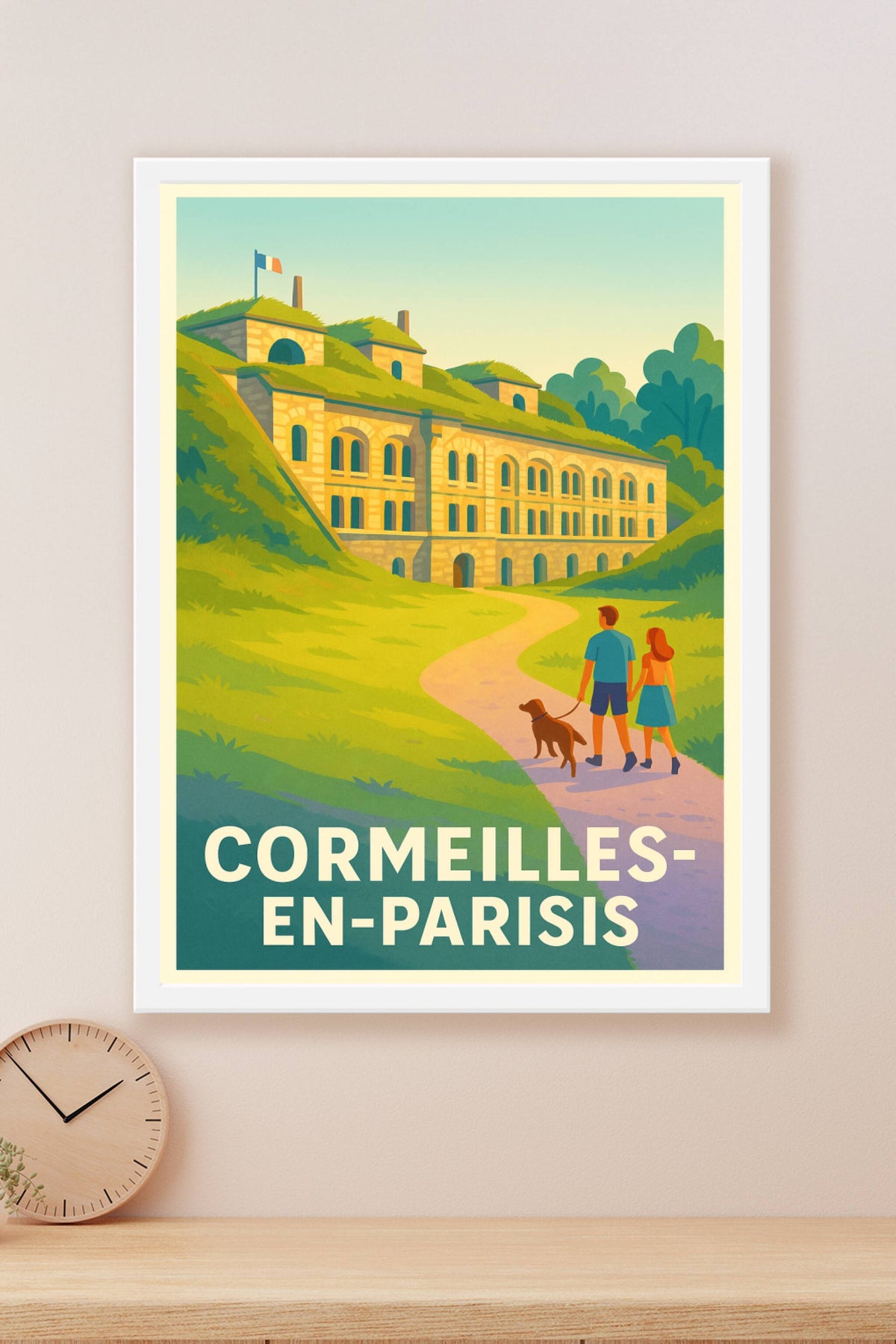 Affiche Cormeilles-en-Parisis — Promenade au cœur d'un patrimoine unique · poster d'art de Cormeilles-en-Parisis