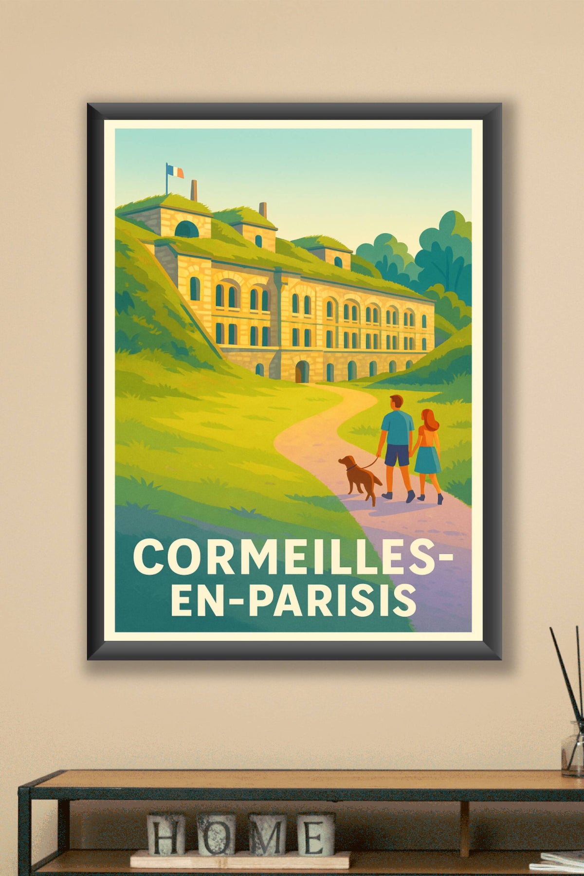Affiche Cormeilles-en-Parisis — Promenade au cœur d'un patrimoine unique · poster d'art de Cormeilles-en-Parisis