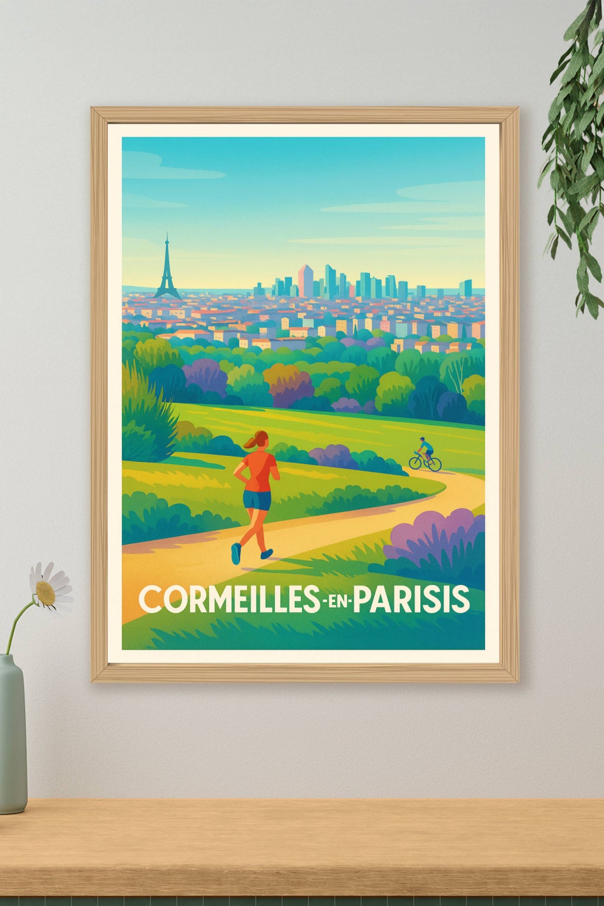Affiche Cormeilles-en-Parisis — Évasion nature aux portes de Paris · poster d'art de Cormeilles-en-Parisis
