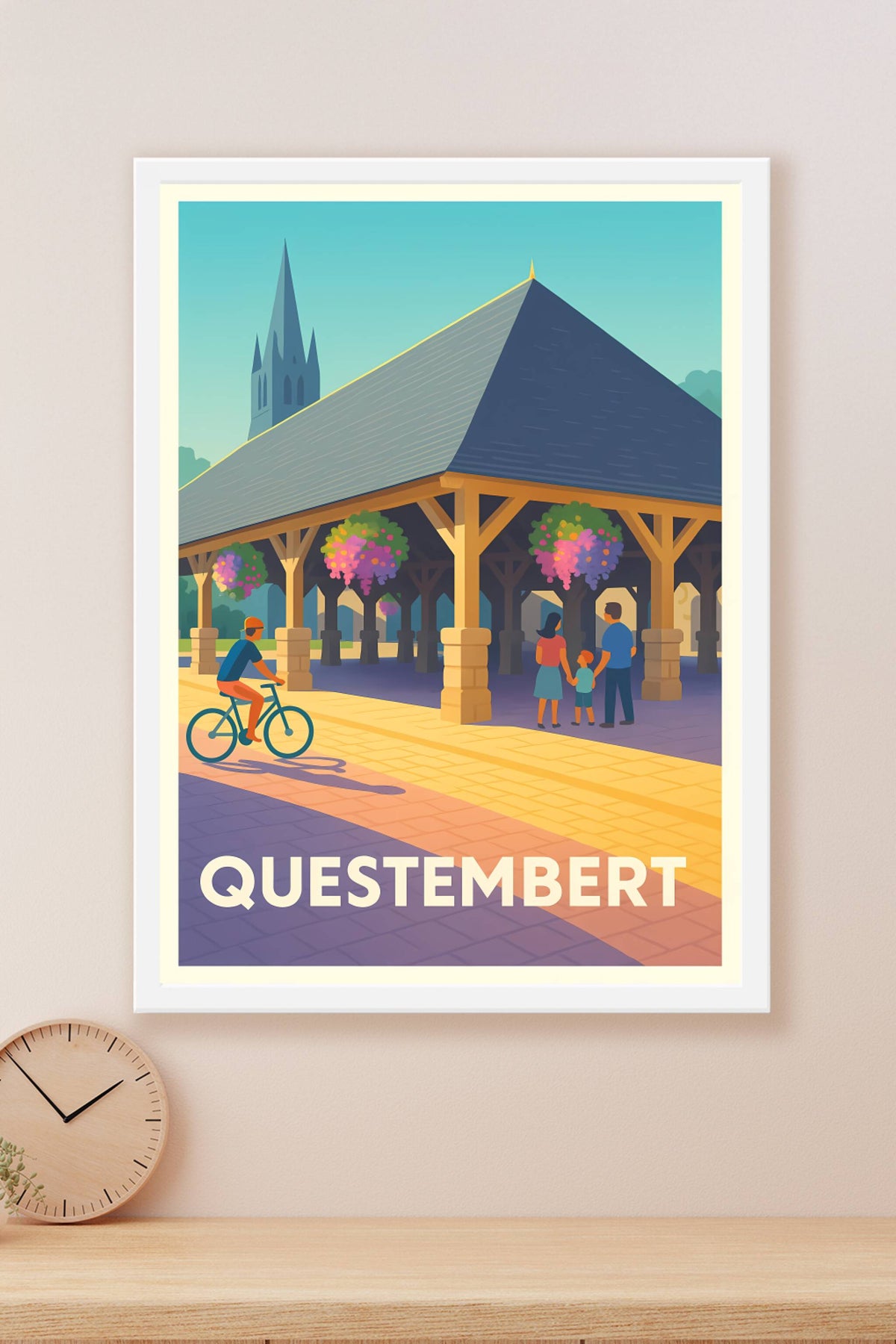 Affiche Questembert — Charme et convivialité au cœur de la ville · poster d'art de Questembert