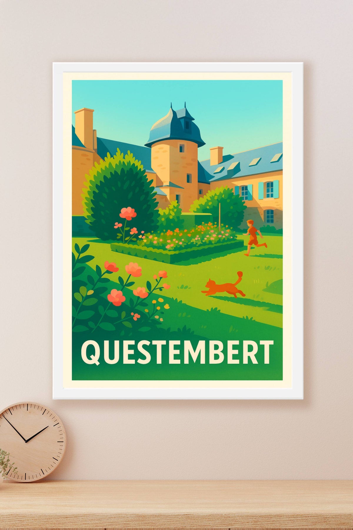 Affiche Questembert — Charme et Sérénité au Cœur du Jardin · poster d'art de Questembert