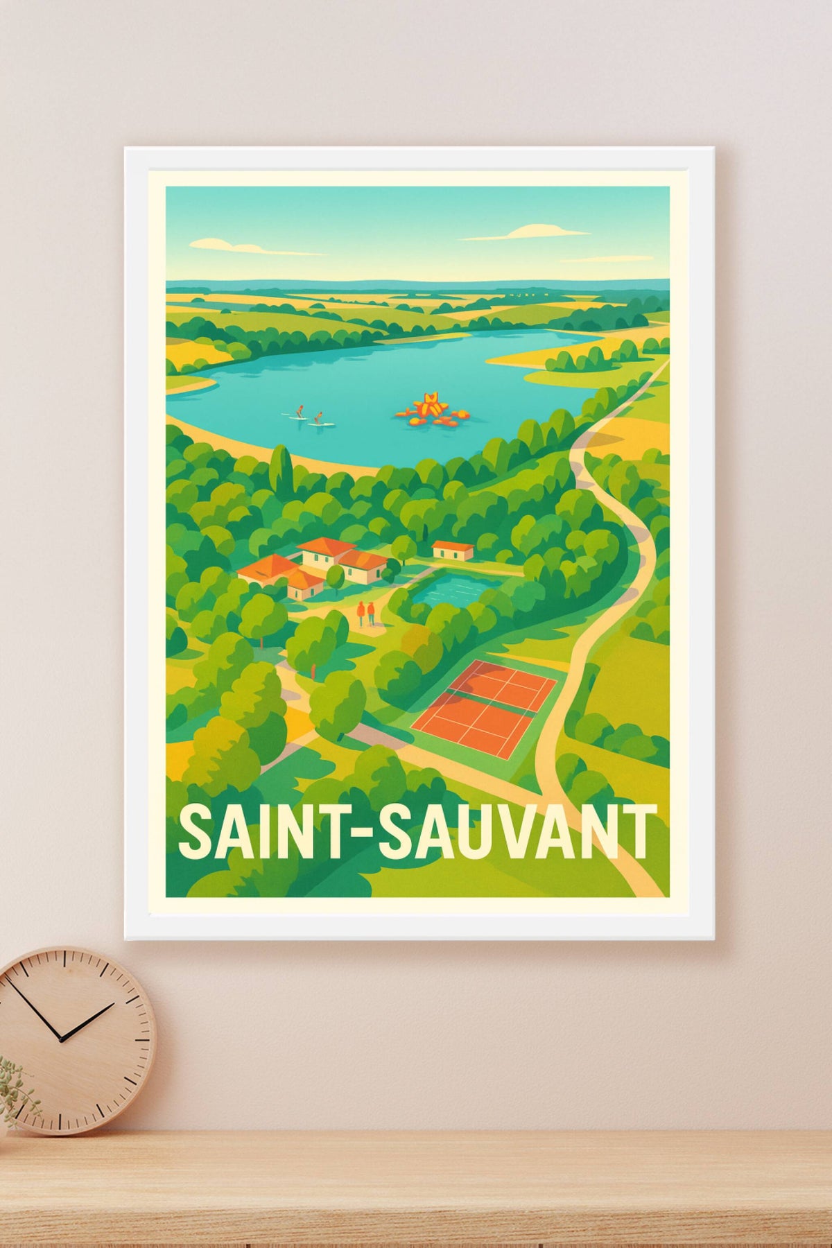 Affiche Saint-Sauvant — Escapade Nature et Sérénité · poster d'art de Saint-Sauvant