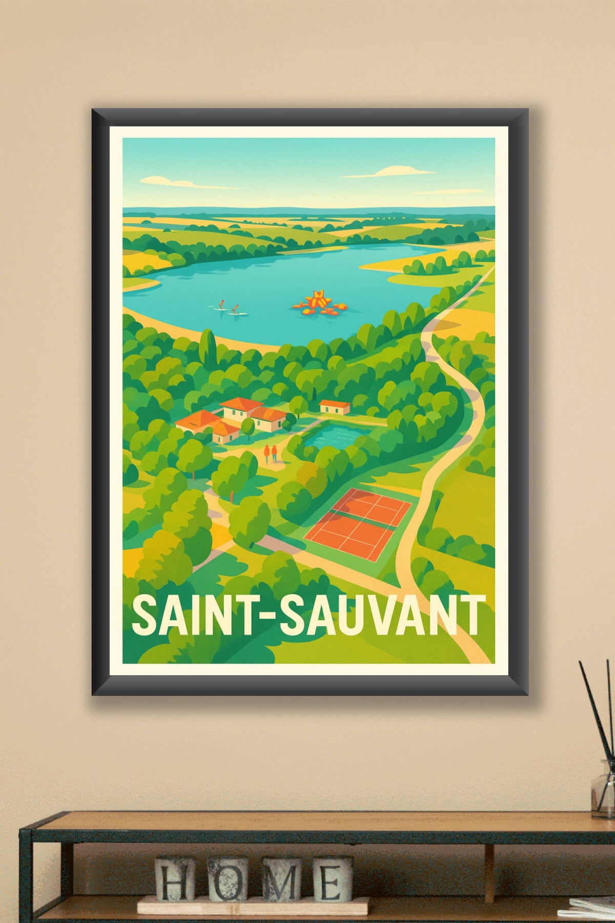 Affiche Saint-Sauvant — Escapade Nature et Sérénité · poster d'art de Saint-Sauvant