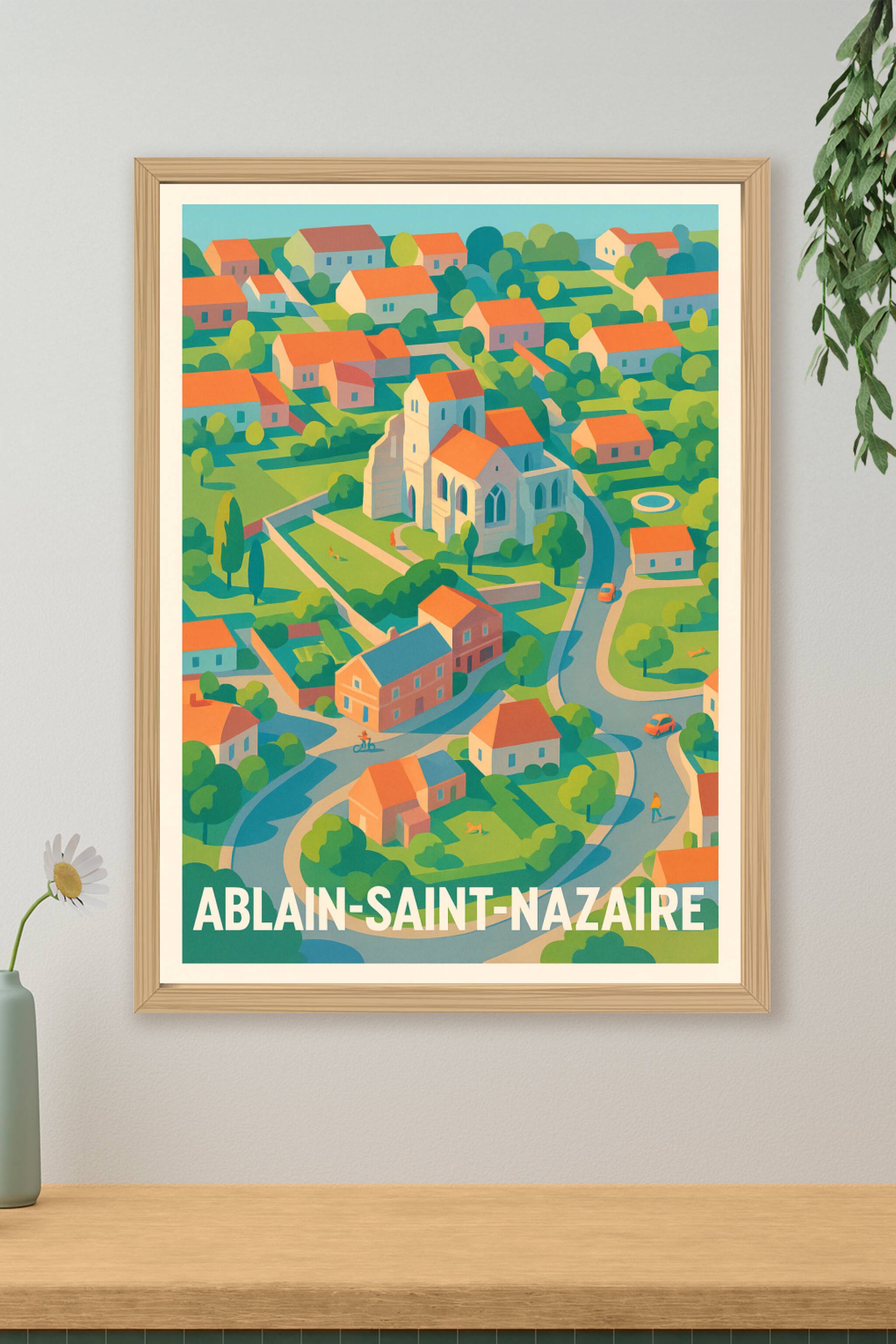 Affiche Ablain-Saint-Nazaire - Charme paisible du village français