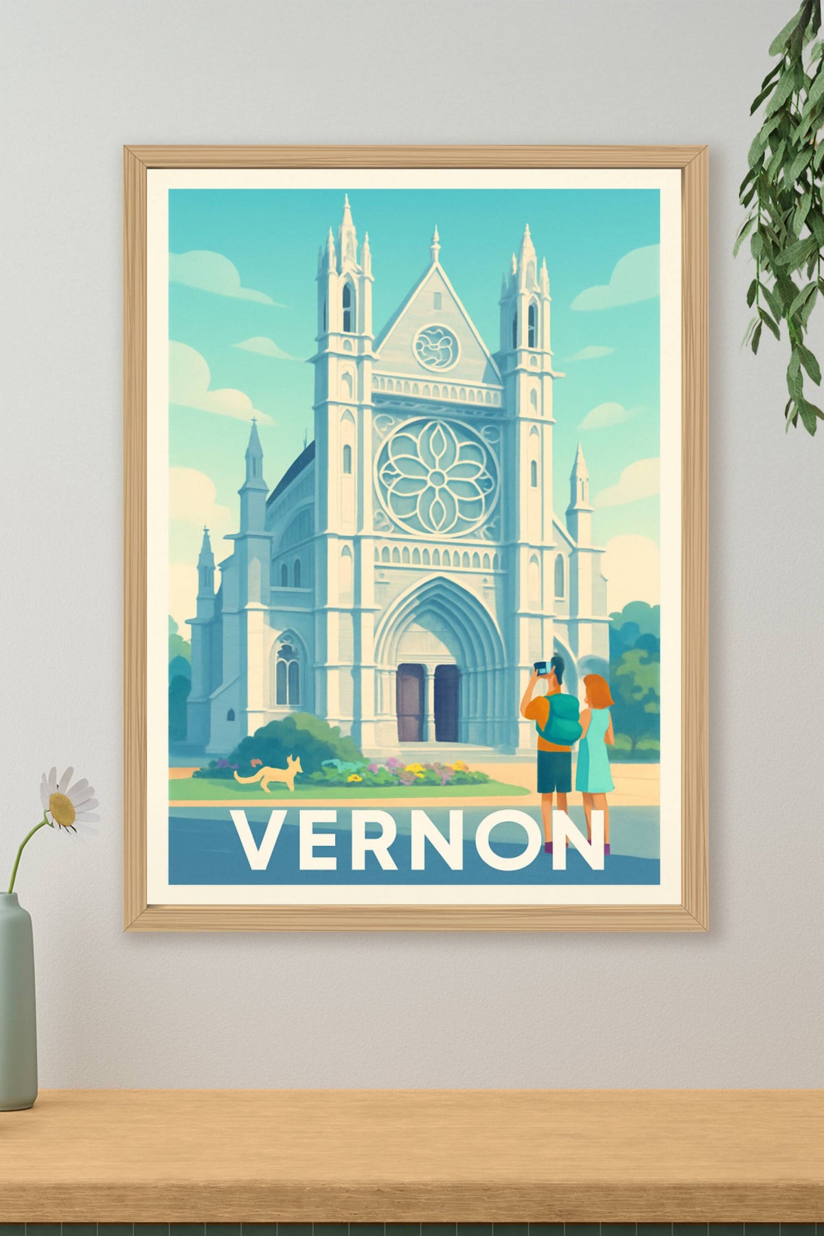 Affiche Vernon — Découvrez le charme historique de la ville · poster d'art de Vernon