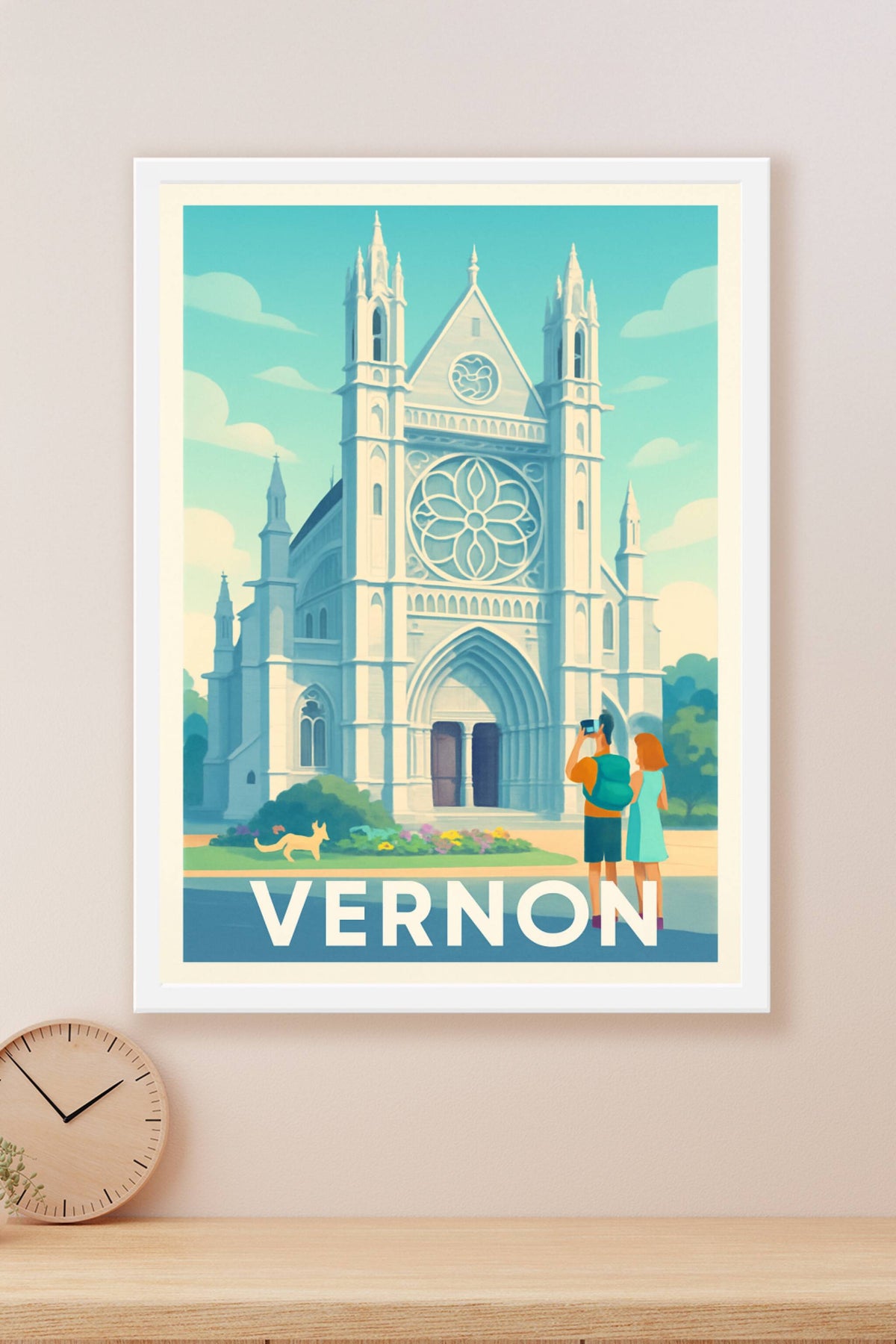 Affiche Vernon — Découvrez le charme historique de la ville · poster d'art de Vernon