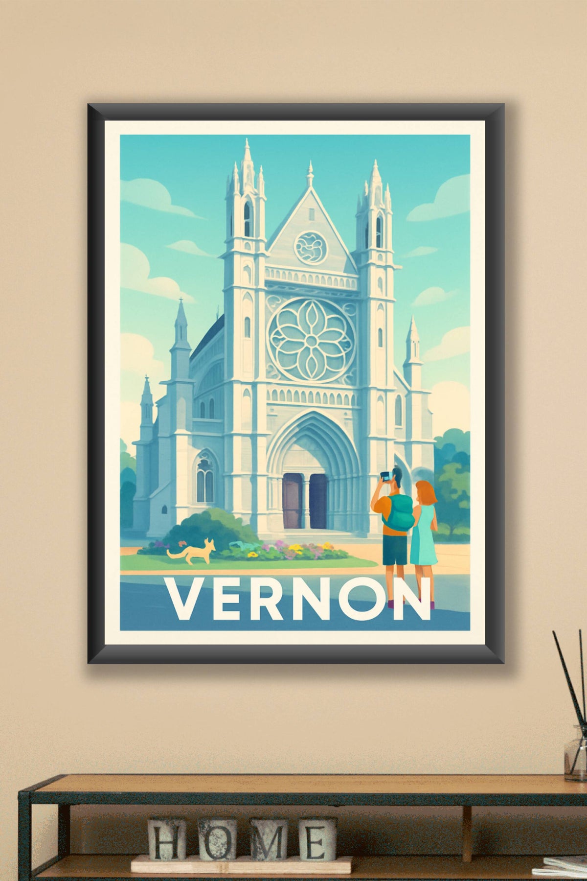 Affiche Vernon — Découvrez le charme historique de la ville · poster d'art de Vernon