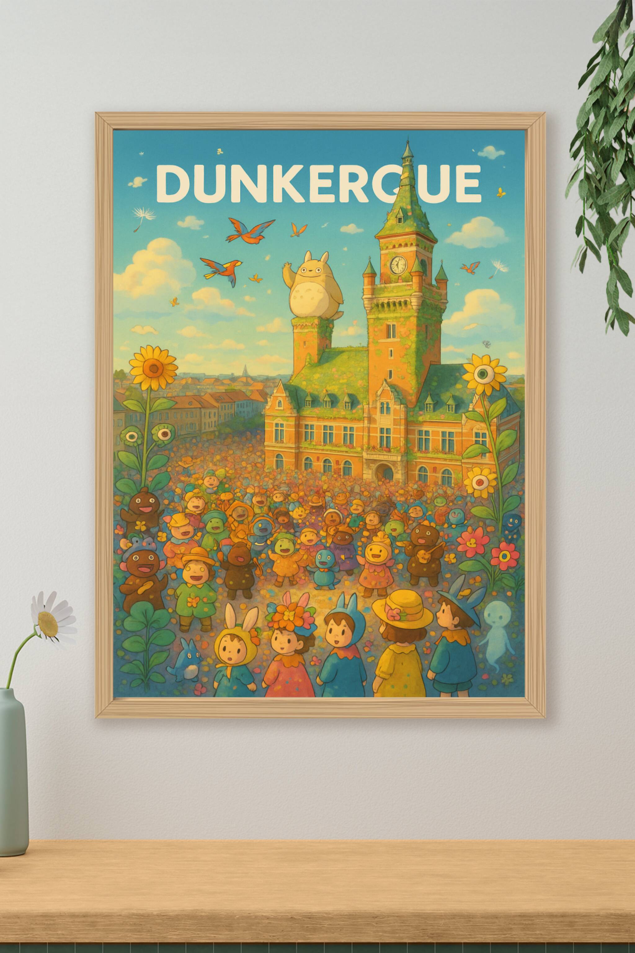 Affiche de Dunkerque - Fête colorée au cœur de la ville