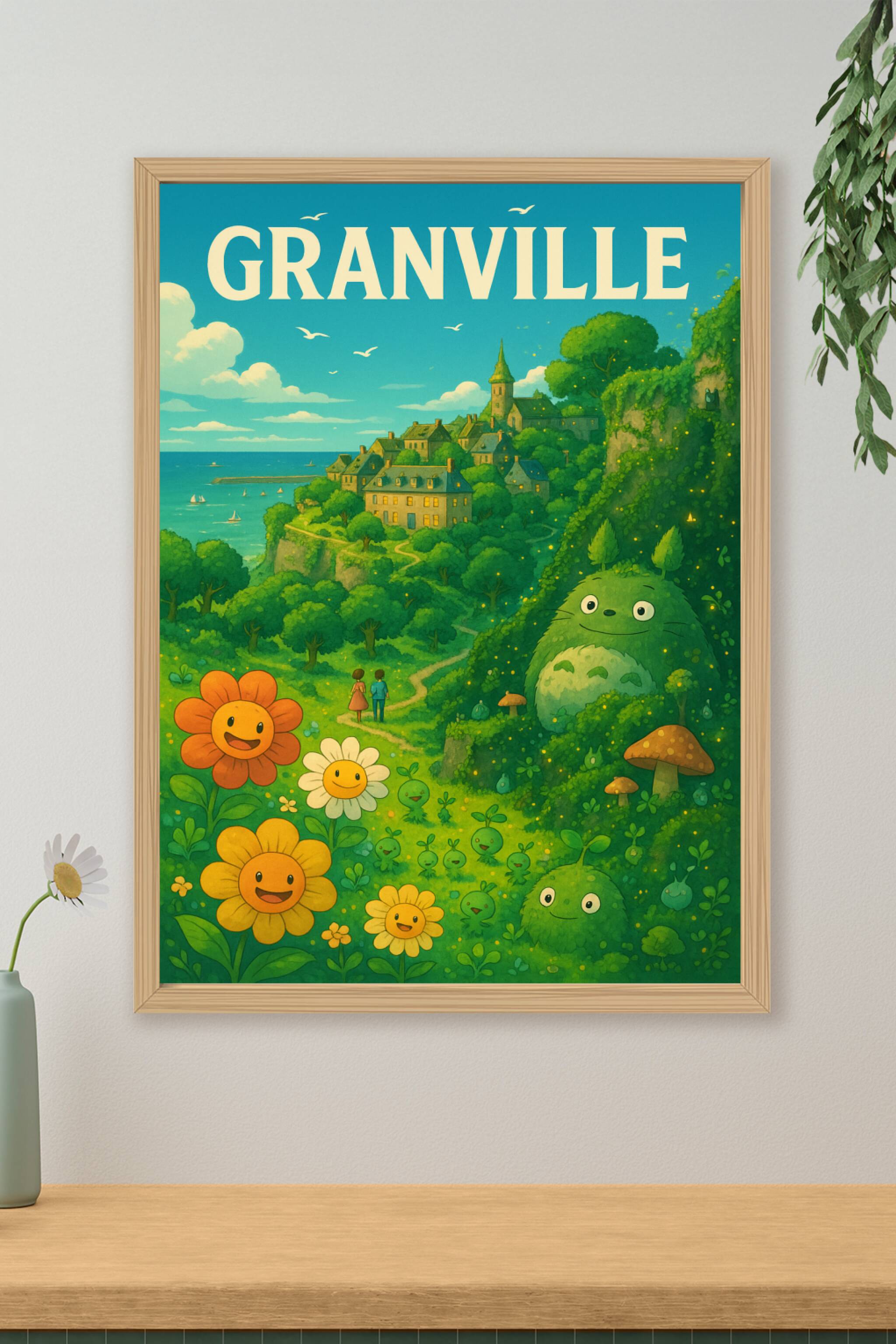 Affiche de Granville - Évasion bucolique au bord de la mer