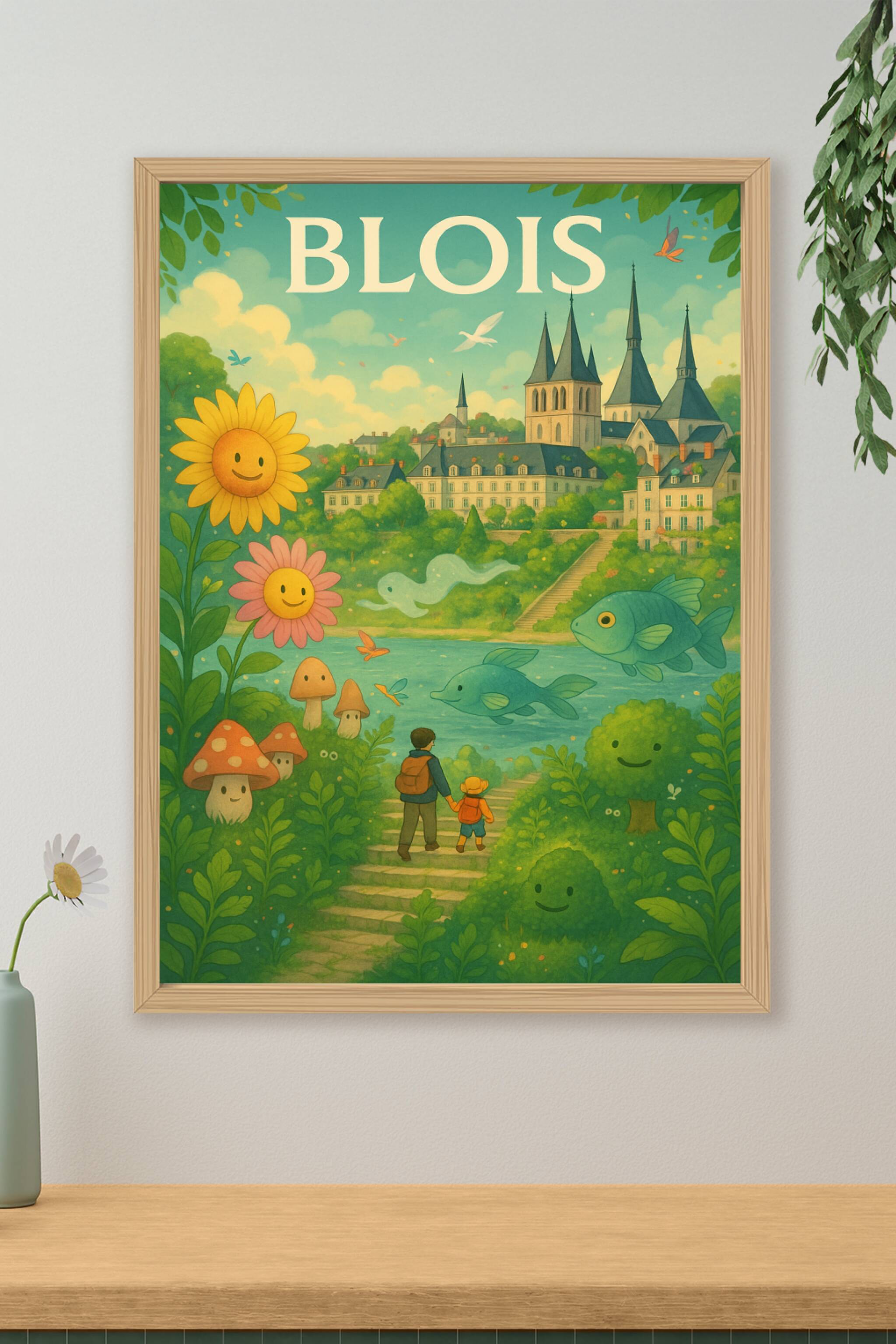 Affiche de Blois - Un voyage enchanté au cœur de la ville