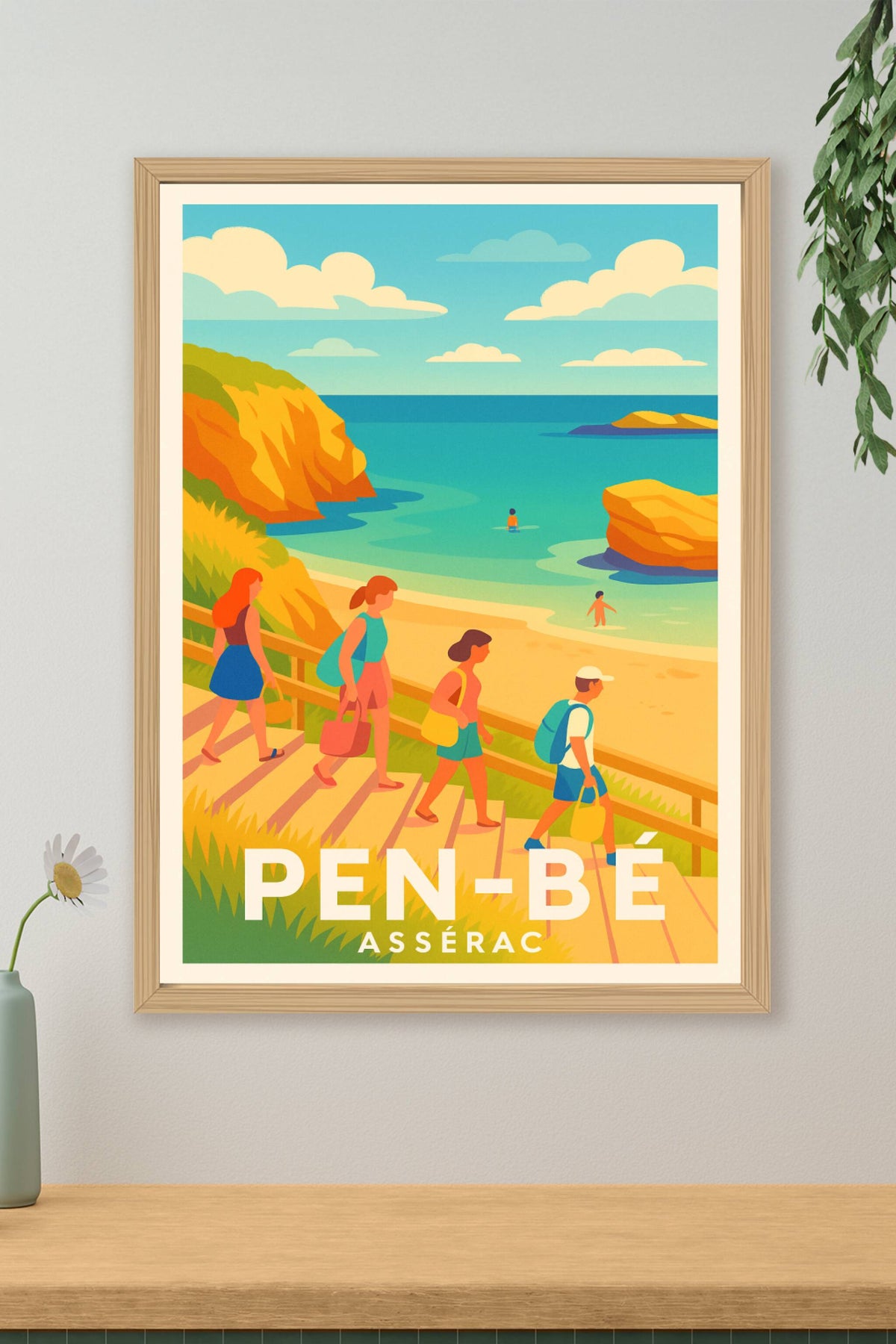 Affiche Pen-Bé — Évasion balnéaire inoubliable · poster d'art de Pen-Bé