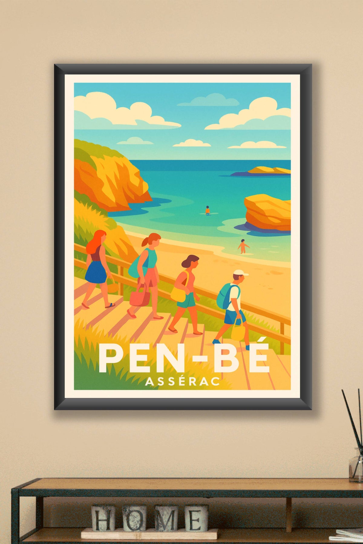 Affiche Pen-Bé — Évasion balnéaire inoubliable · poster d'art de Pen-Bé