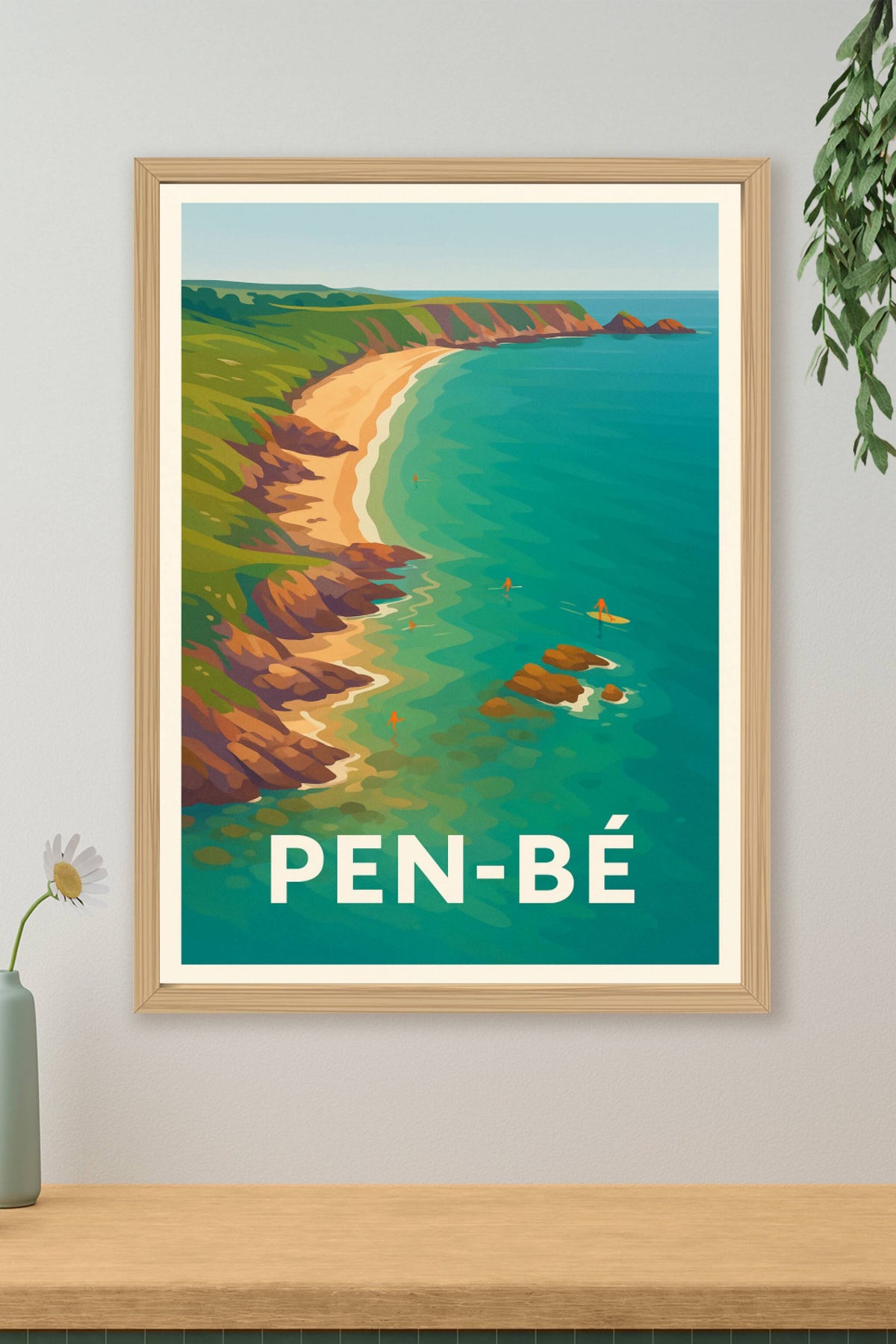 Affiche Pen-Bé — Évasion côtière en Bretagne · poster d'art de Pen-Bé