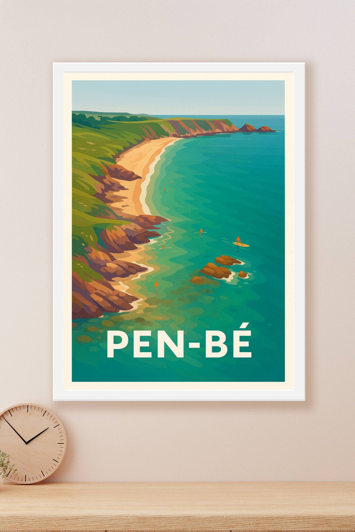 Affiche Pen-Bé — Évasion côtière en Bretagne · poster d'art de Pen-Bé