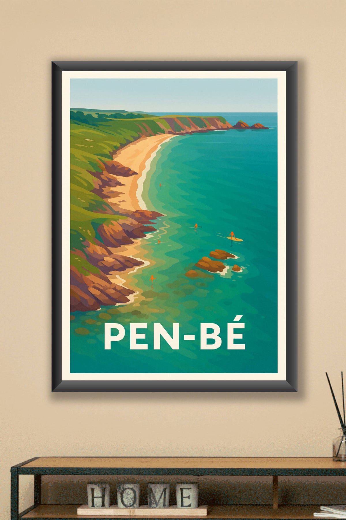 Affiche Pen-Bé — Évasion côtière en Bretagne · poster d'art de Pen-Bé