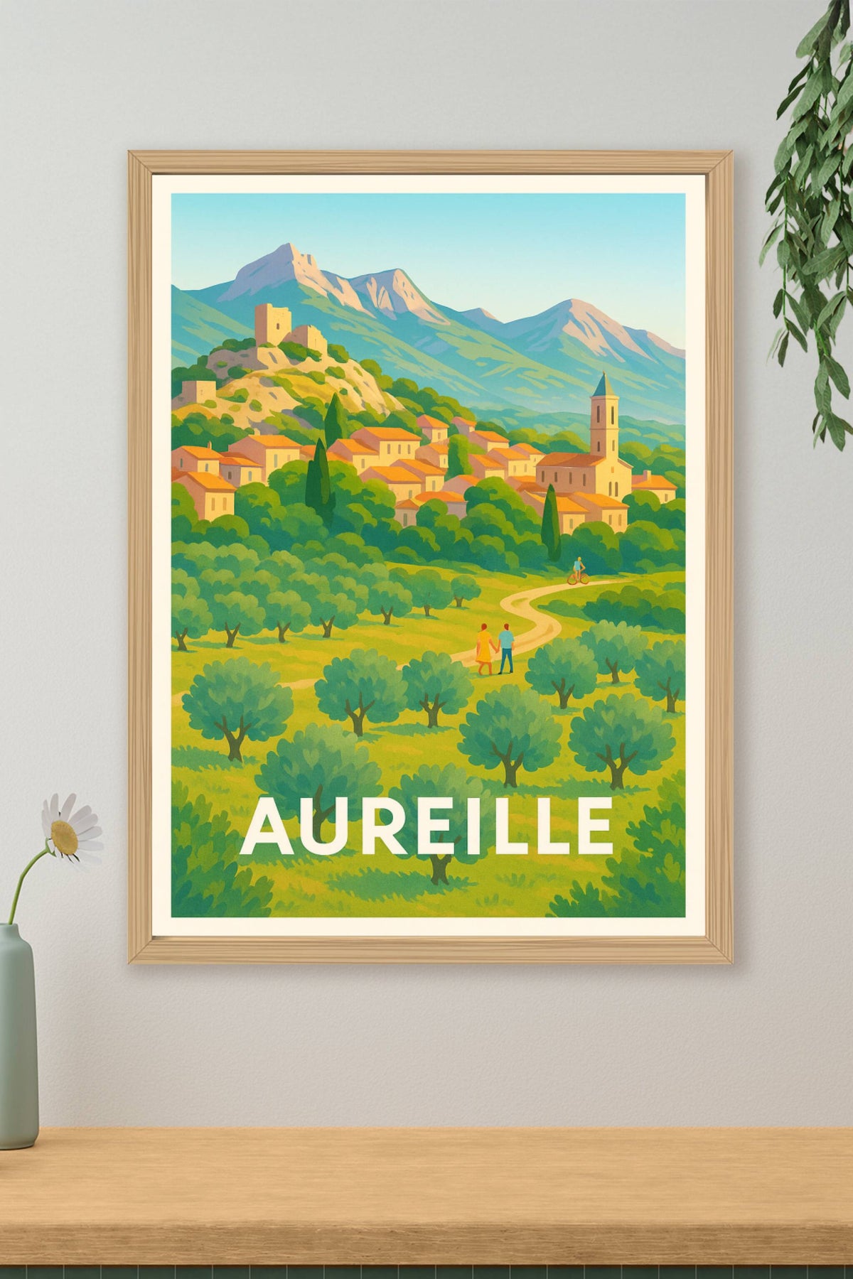 Affiche Aureille — Charme Provençal au cœur de la nature · poster d'art de Aureille