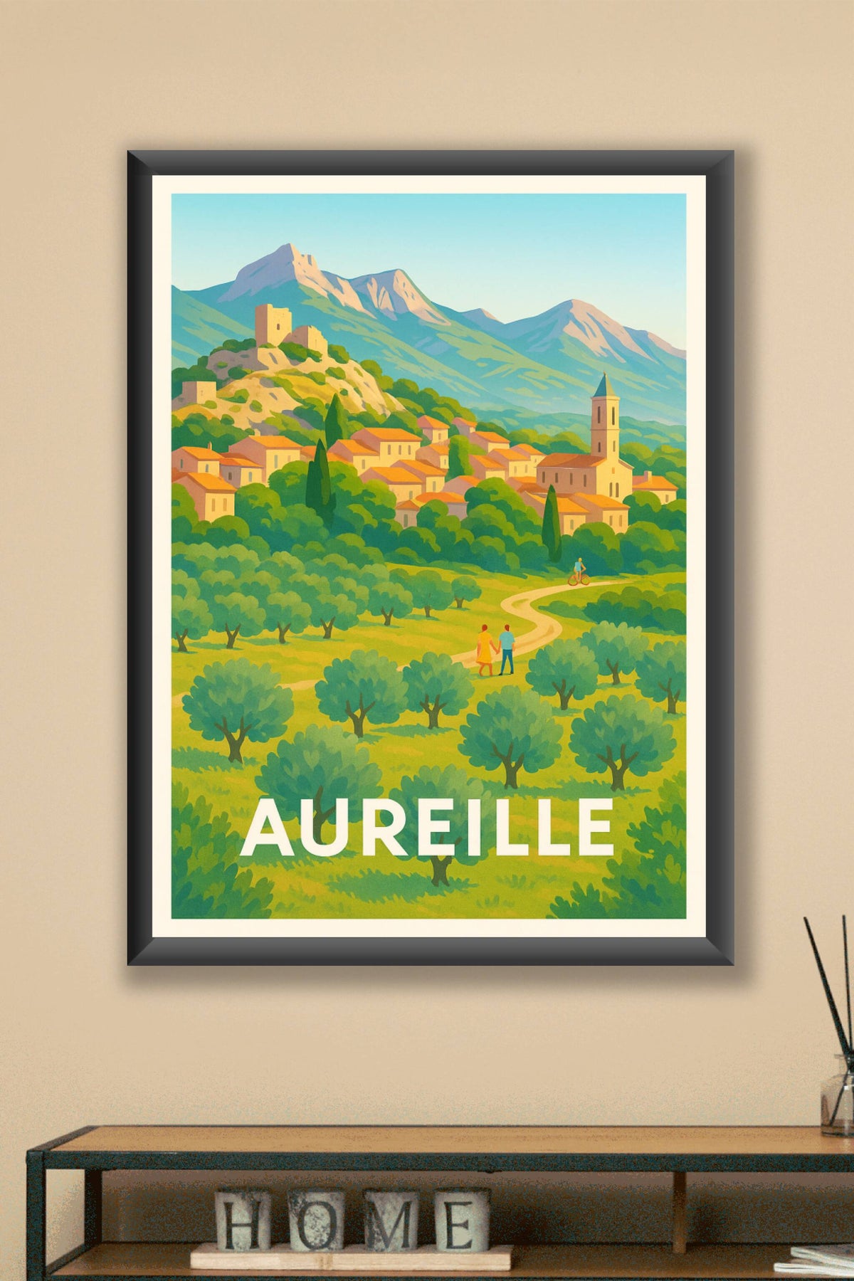 Affiche Aureille — Charme Provençal au cœur de la nature · poster d'art de Aureille