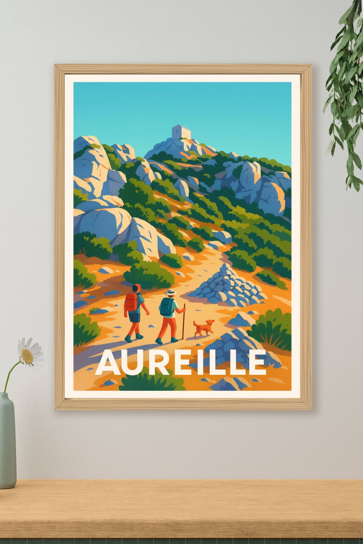 Affiche Aureille — Escapade nature au cœur des Alpilles · poster d'art de Aureille