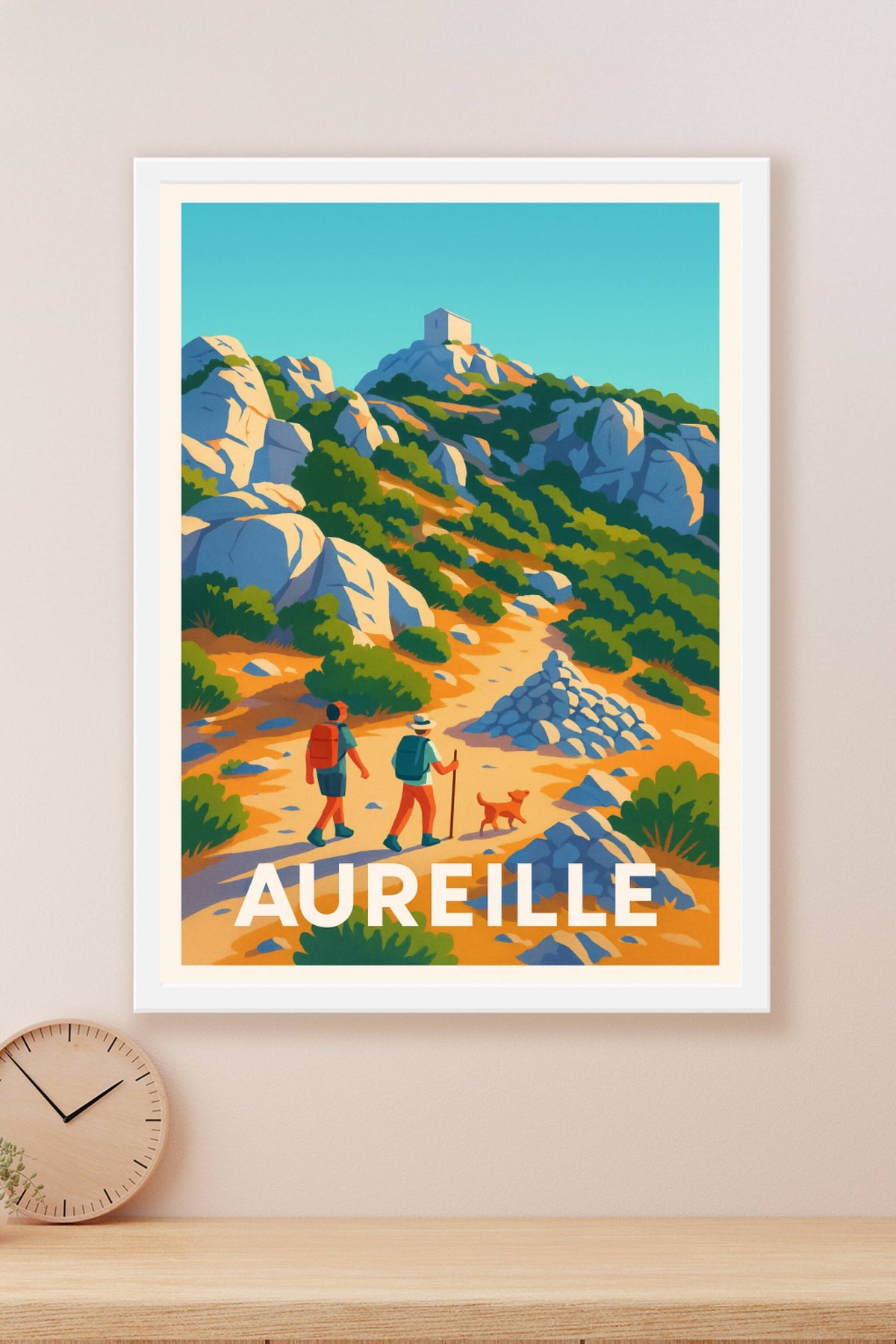 Affiche Aureille — Escapade nature au cœur des Alpilles · poster d'art de Aureille