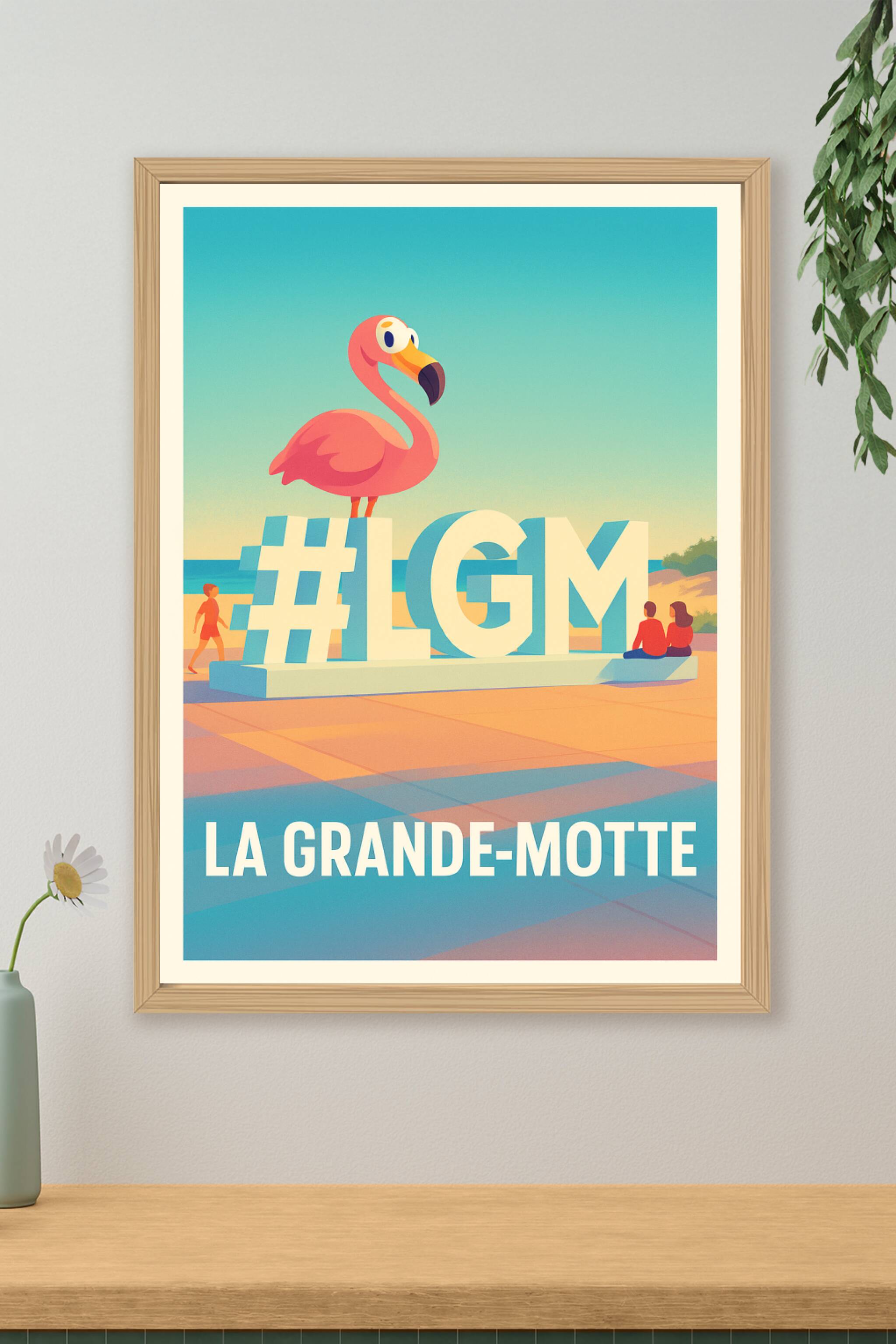 Affiche de La Grande-Motte - Charme méditerranéen et ambiance balnéaire