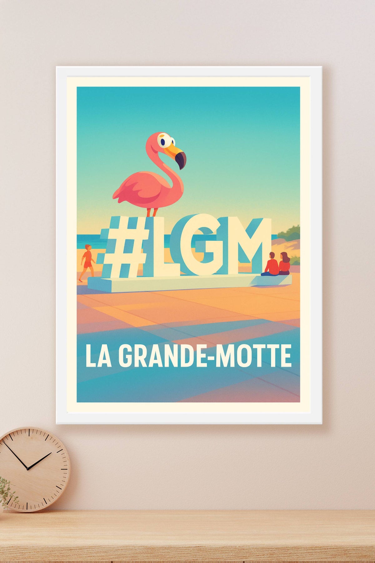 Affiche La Grande-Motte — Charme méditerranéen et ambiance balnéaire · poster d'art de La Grande-Motte