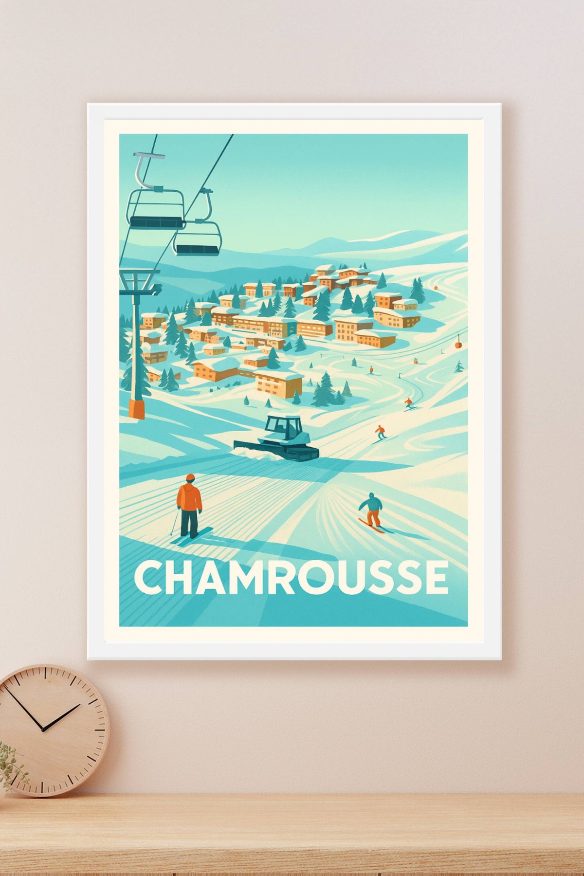 Affiche Chamrousse — Escapade hivernale montagnarde · poster d'art de Chamrousse