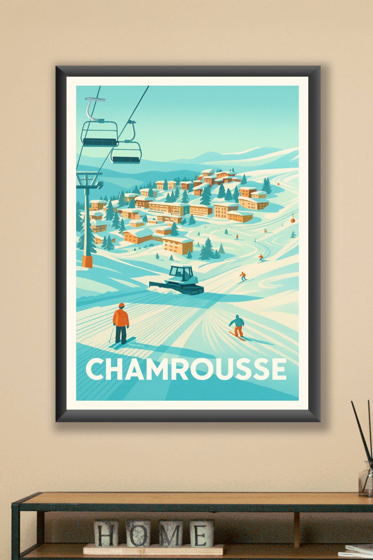 Affiche Chamrousse — Escapade hivernale montagnarde · poster d'art de Chamrousse