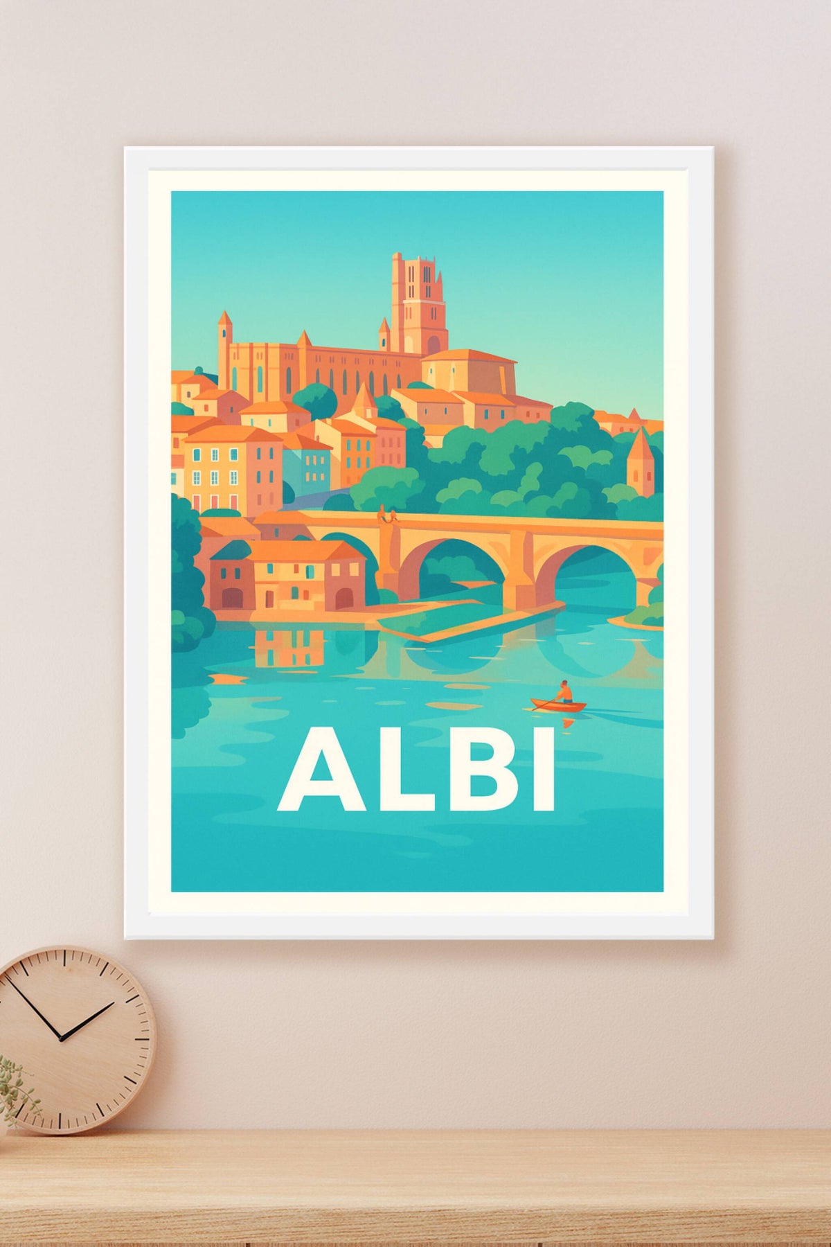 Affiche Albi — Reflets ensoleillés sur la Cité Épiscopale · poster d'art de Albi