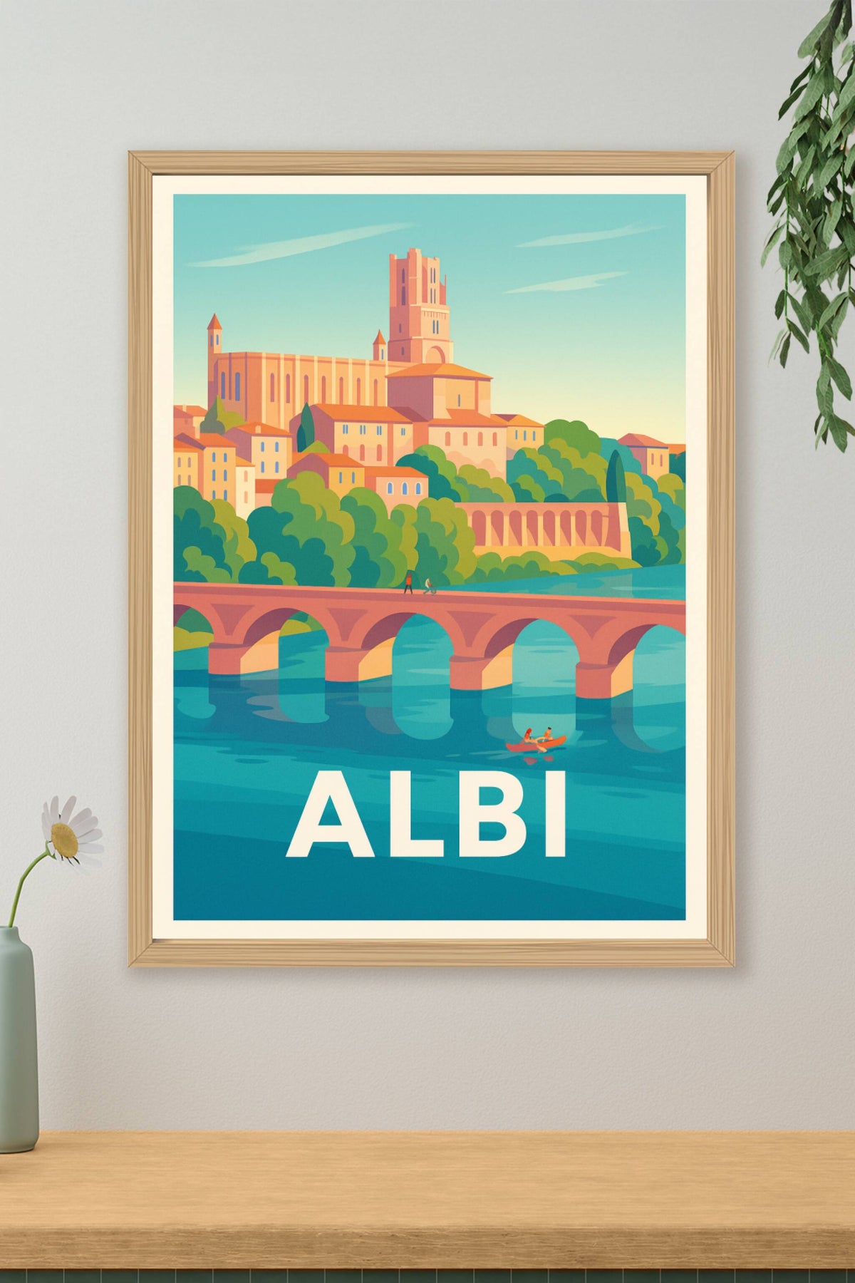 Affiche Albi — Charme médiéval sur les rives du Tarn · poster d'art de Albi