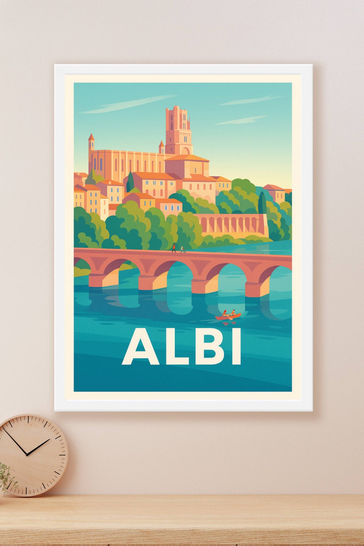 Affiche Albi — Charme médiéval sur les rives du Tarn · poster d'art de Albi
