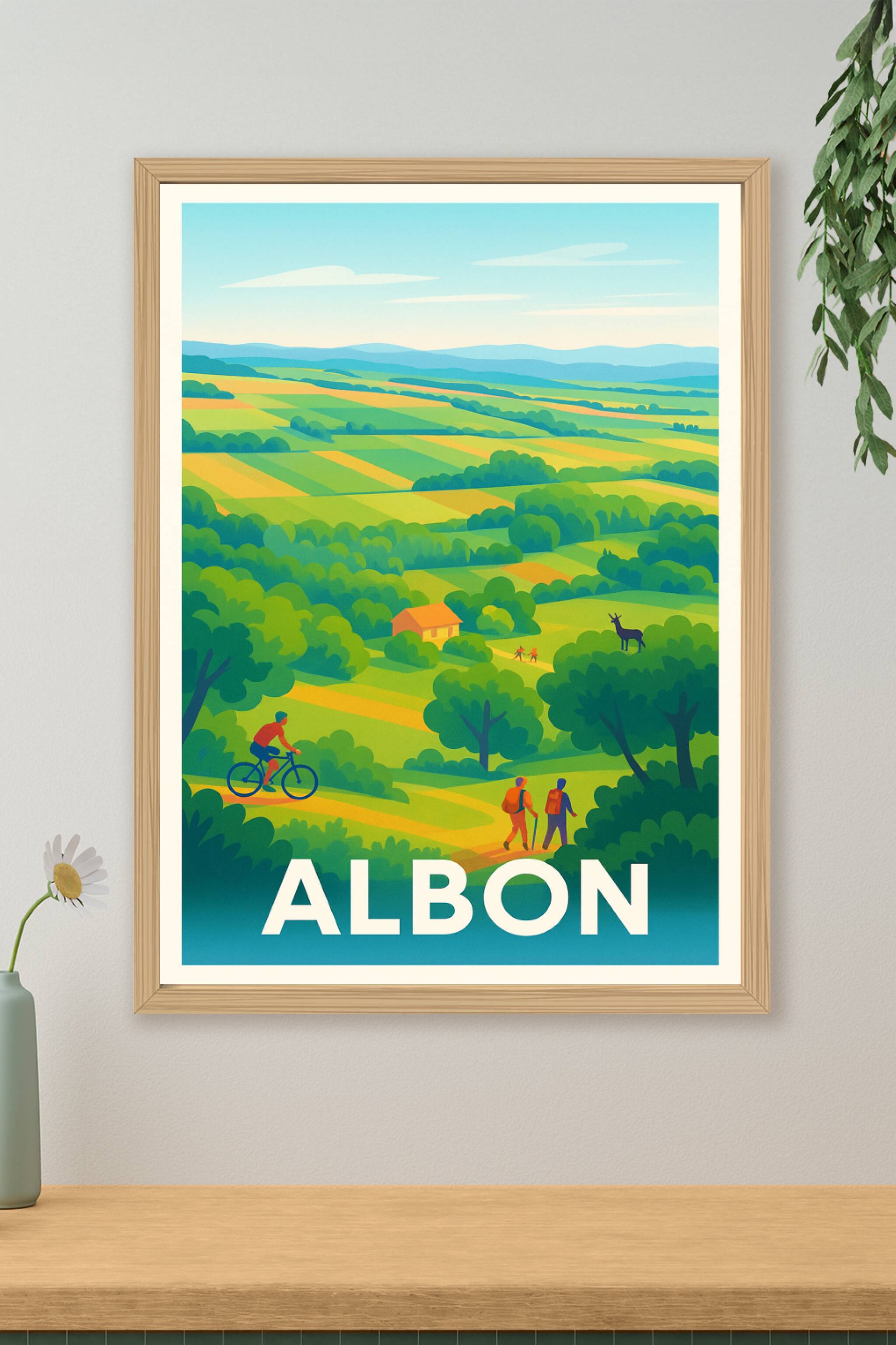 Affiche Albon - Évasion nature entre collines et sentiers
