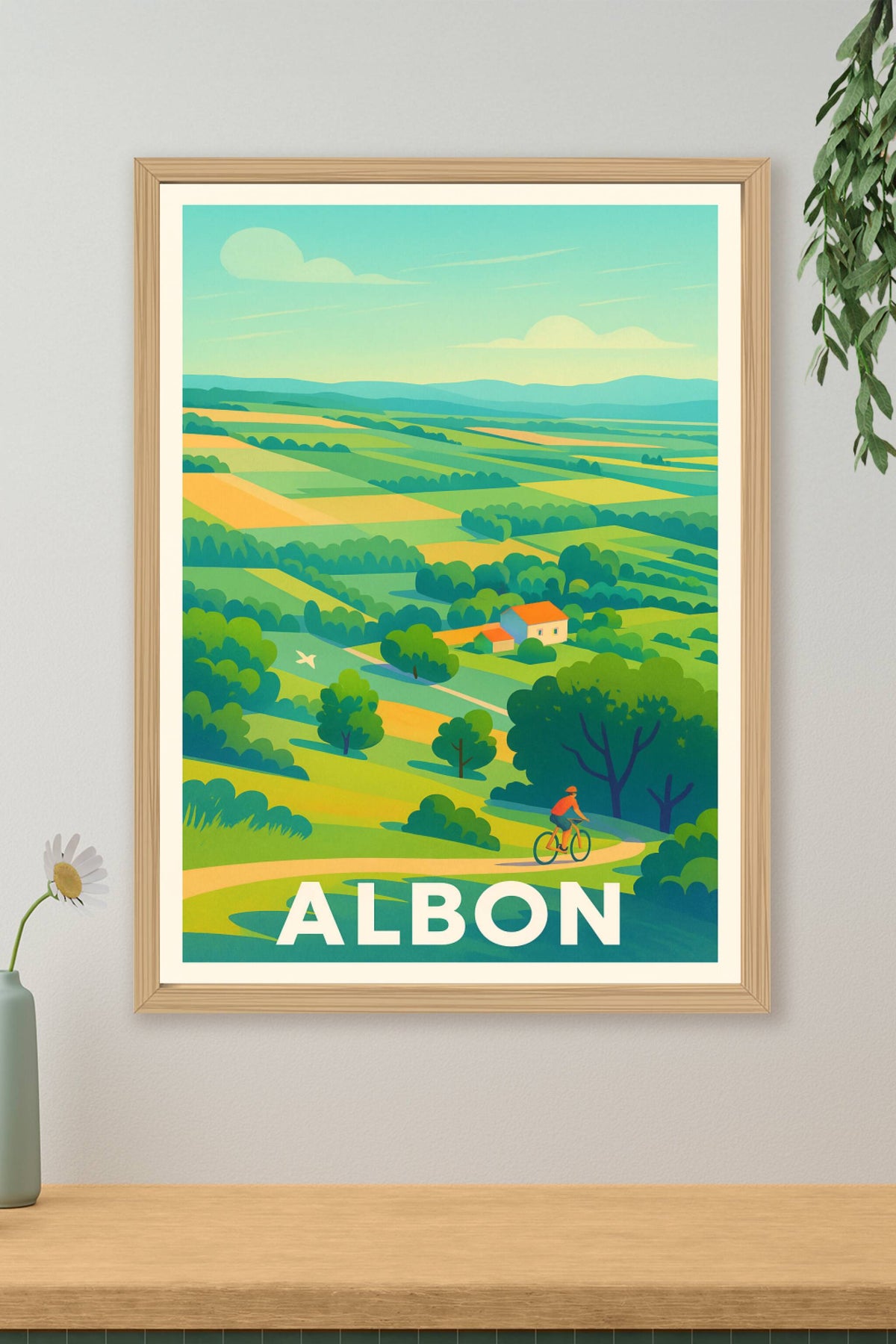 Affiche Albon — Évasion champêtre en Drôme verte · poster d'art de Albon