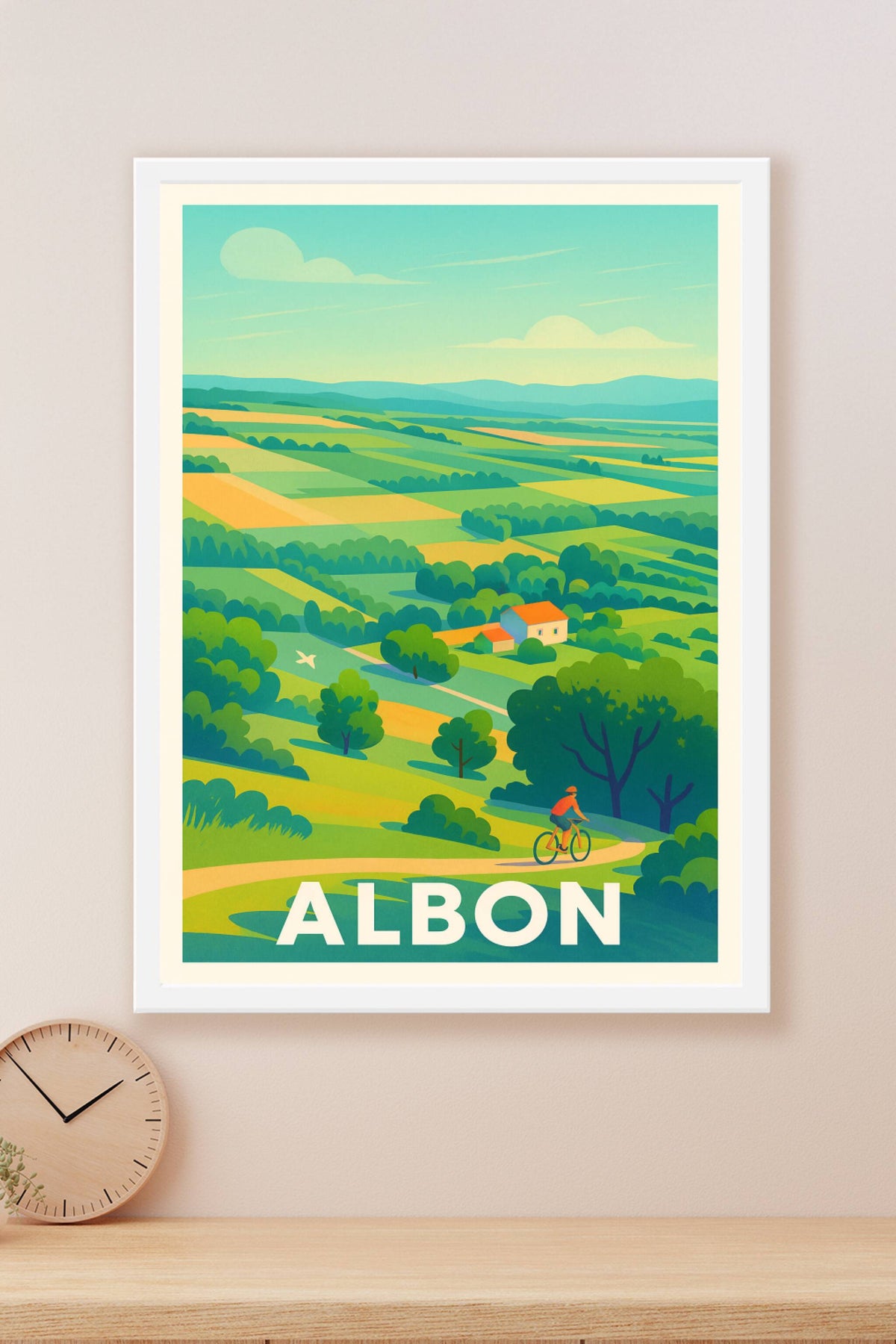 Affiche Albon — Évasion champêtre en Drôme verte · poster d'art de Albon