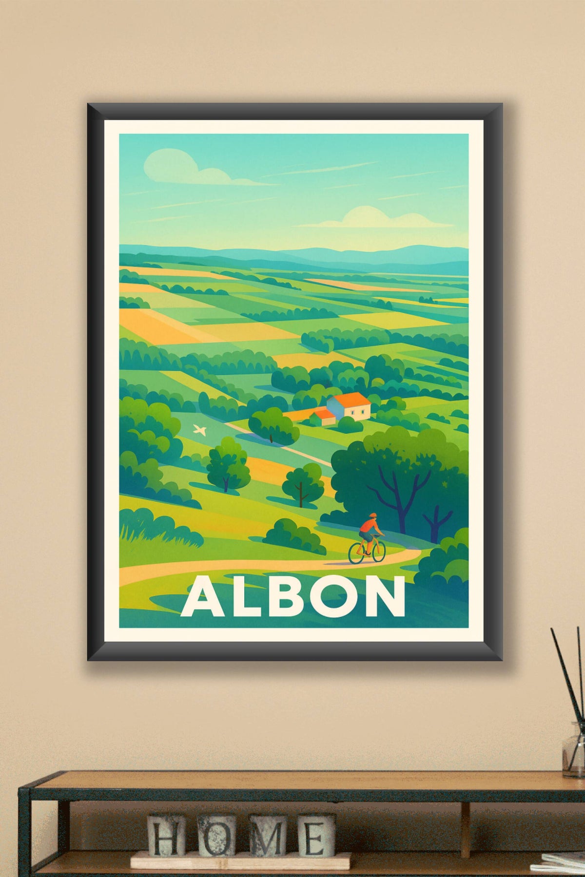 Affiche Albon — Évasion champêtre en Drôme verte · poster d'art de Albon