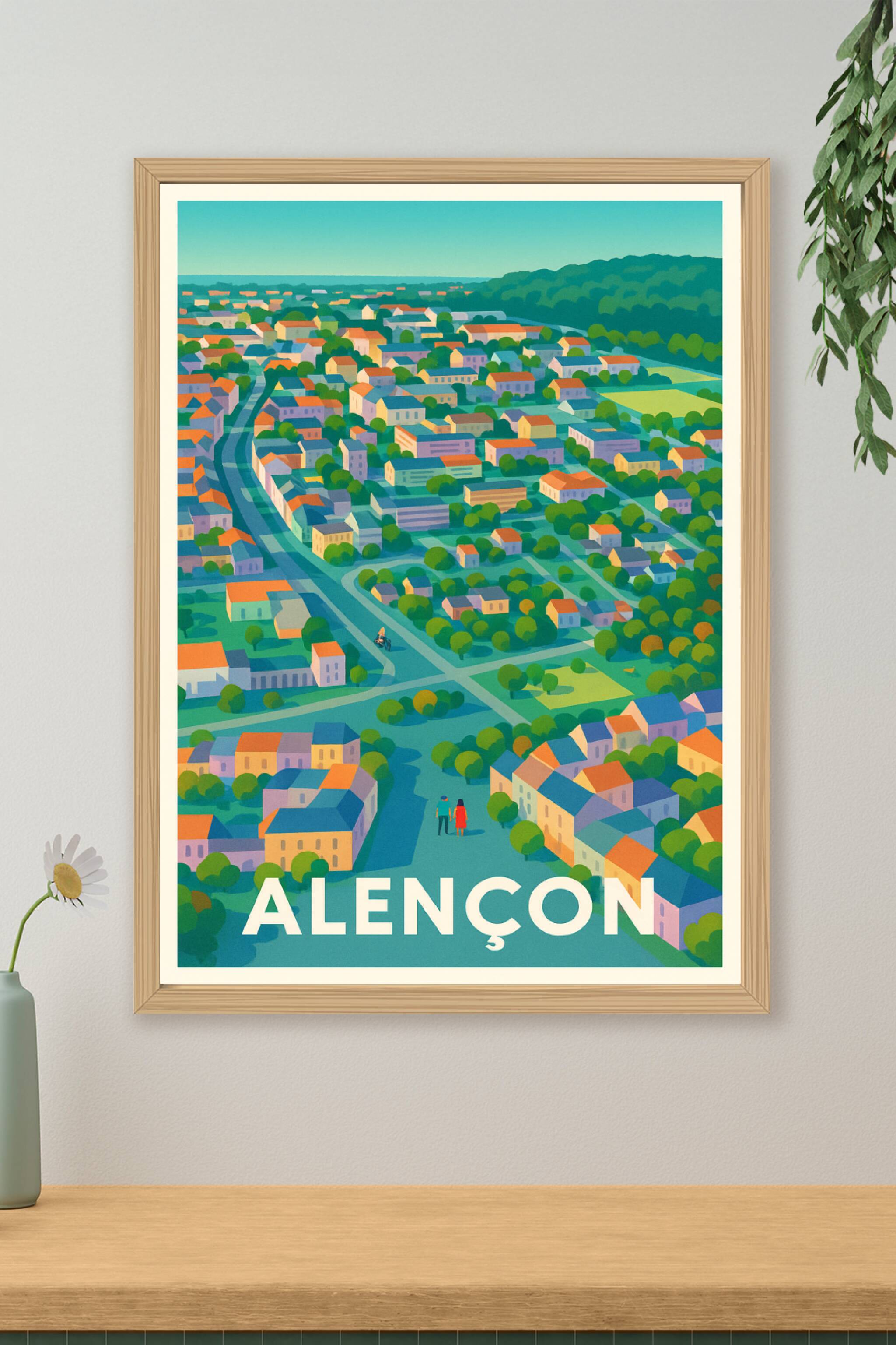 Affiche Alençon - Douceur de vivre en Normandie
